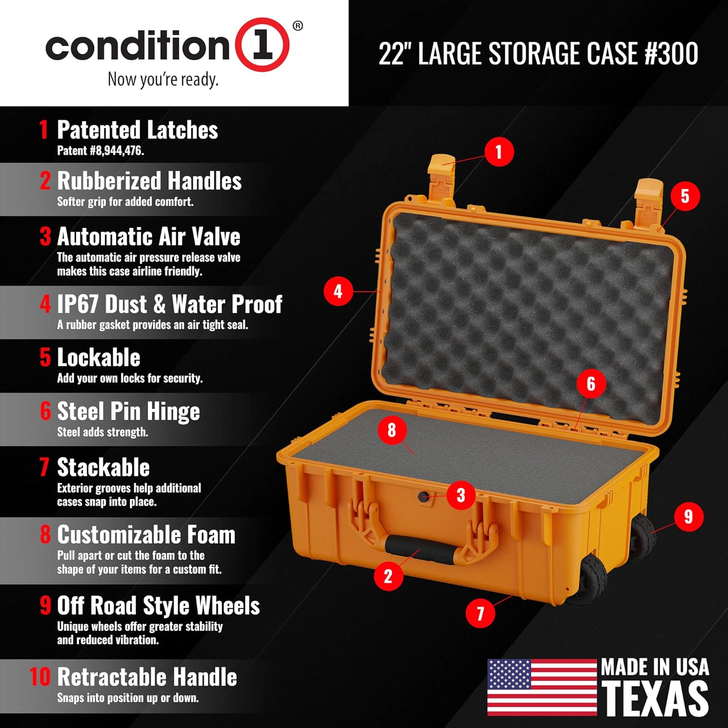 Condition 1, Funda de almacenamiento grande de 22 pulgadas, funda rígida impermeable, equipaje protector a prueba de polvo, caja de almacenamiento