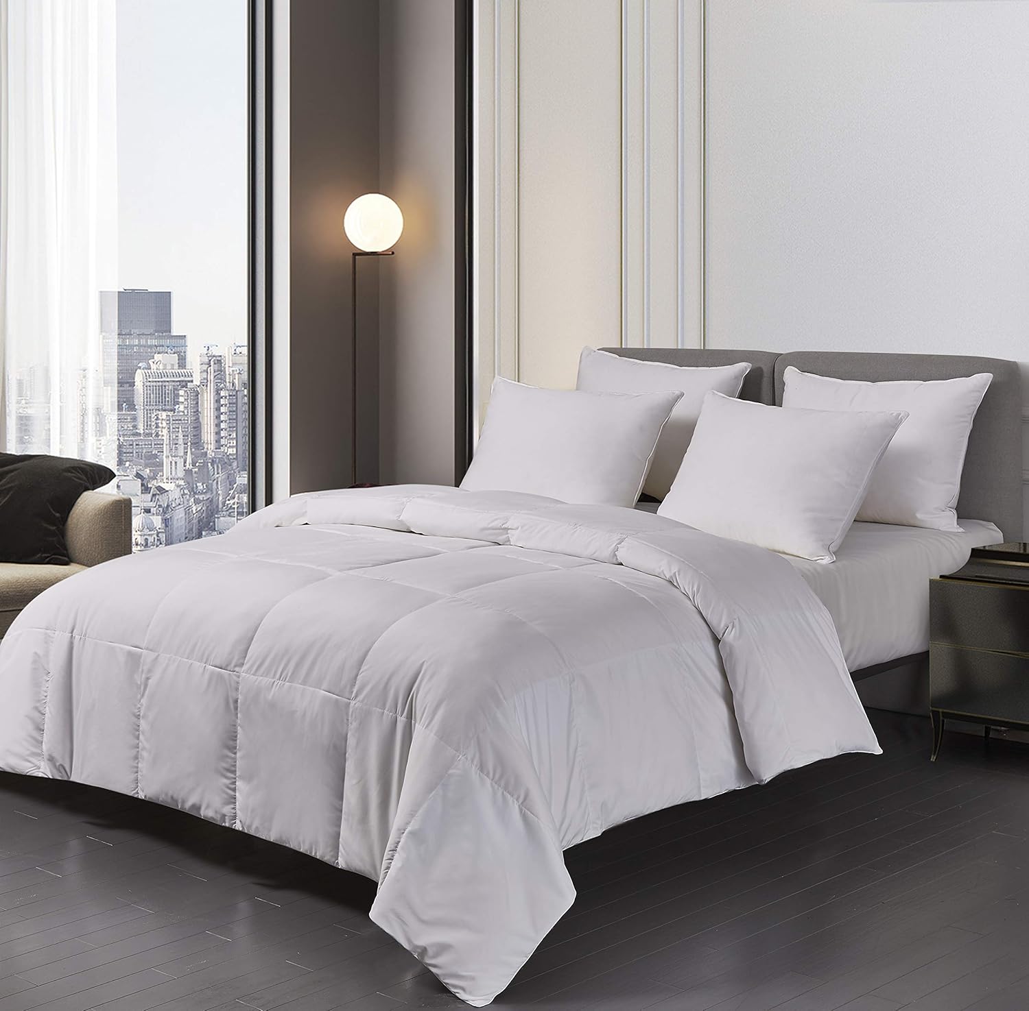 Blue Ridge Home Fashions – Edredón de fibra de plumas naturales de microfibra