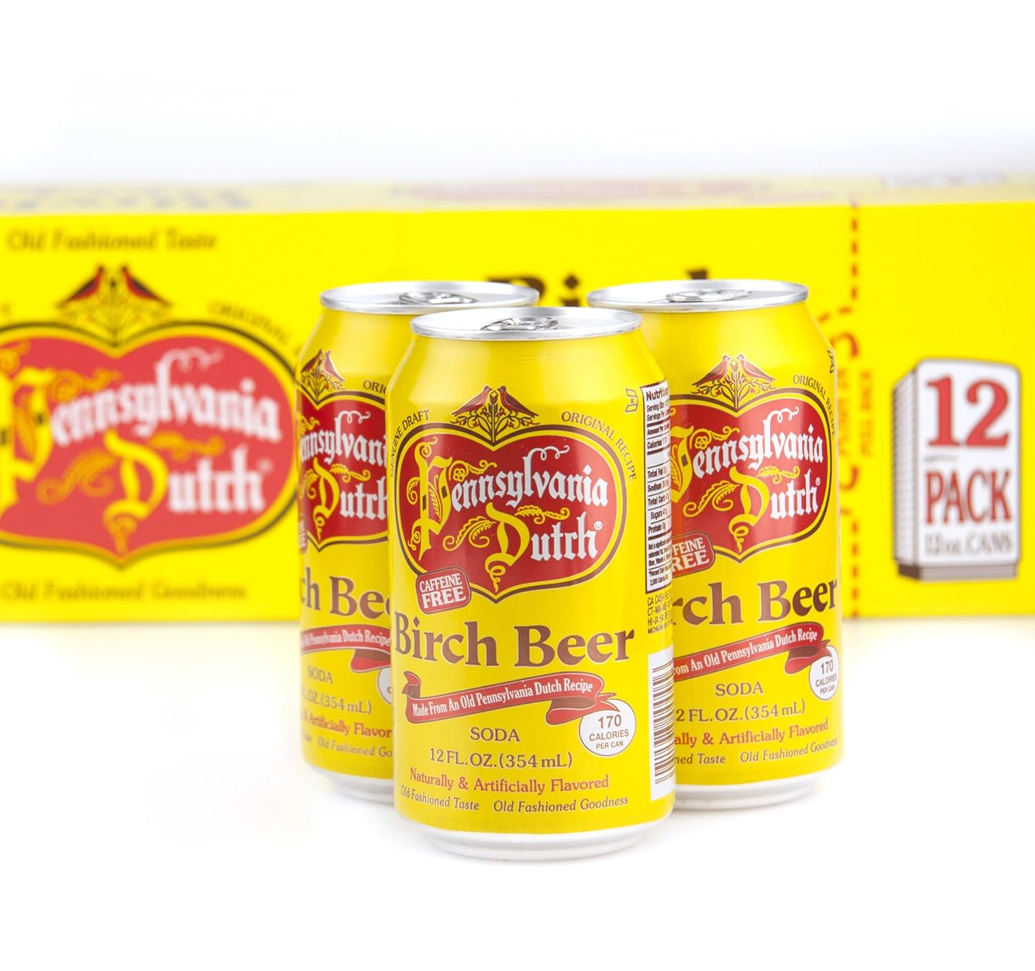 AmishTastes PA – Cerveza de abedul holandés, protegida con espuma de alta densidad, 12 onzas (caja de 24)