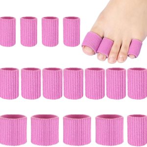 16 fundas de tubo para dedos de los pies, protectores de gel suave para cojines de callos, ampollas, callos, dedos de los pies y dedos (rosa) 16 fundas de tubo para dedos de los pies, protectores de gel suave para cojines de callos, ampollas, callos, dedos de los pies y dedos (rosa)