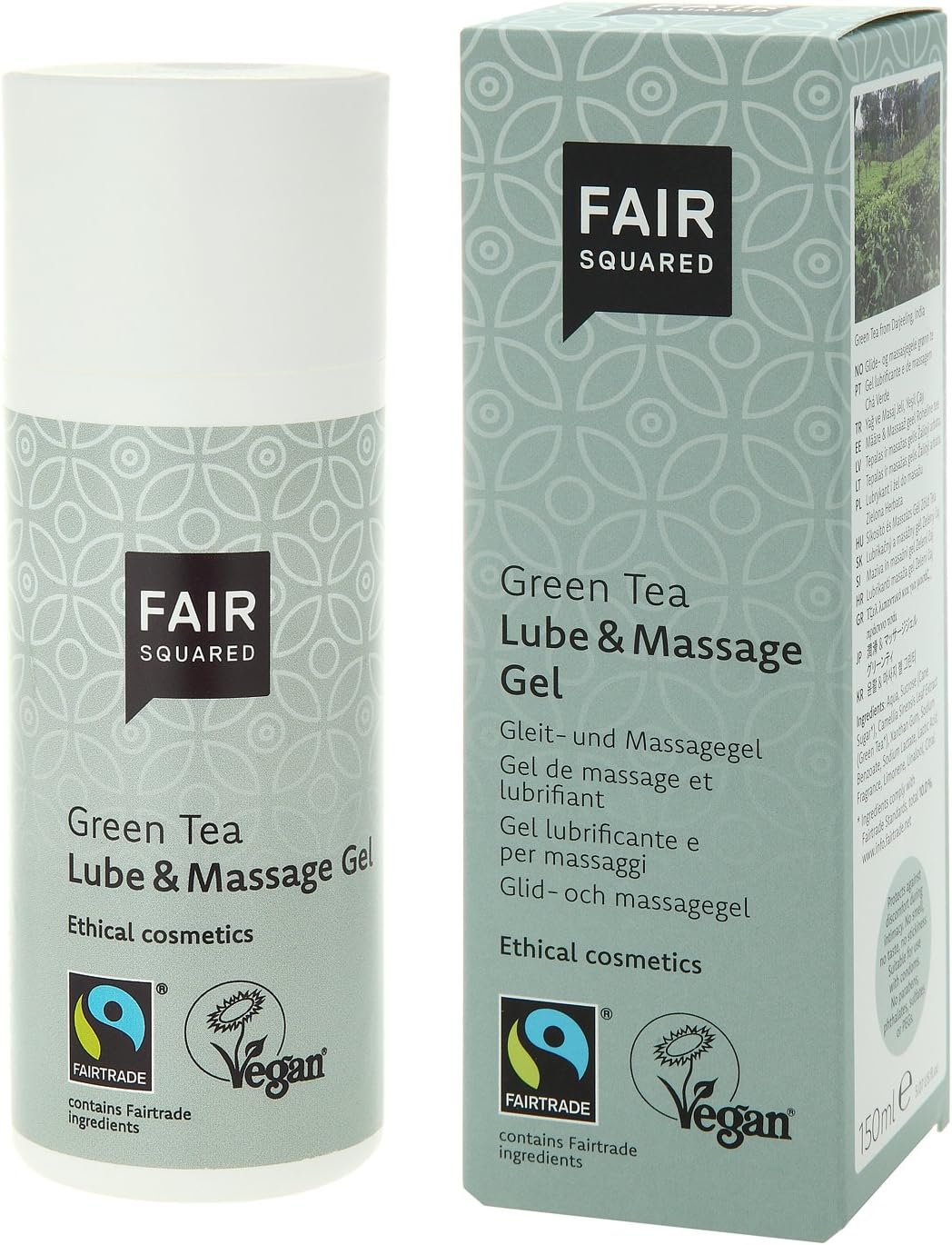 Fair Squared Gel lubricante y masaje vegano orgánico Té Verde 5.1 fl oz