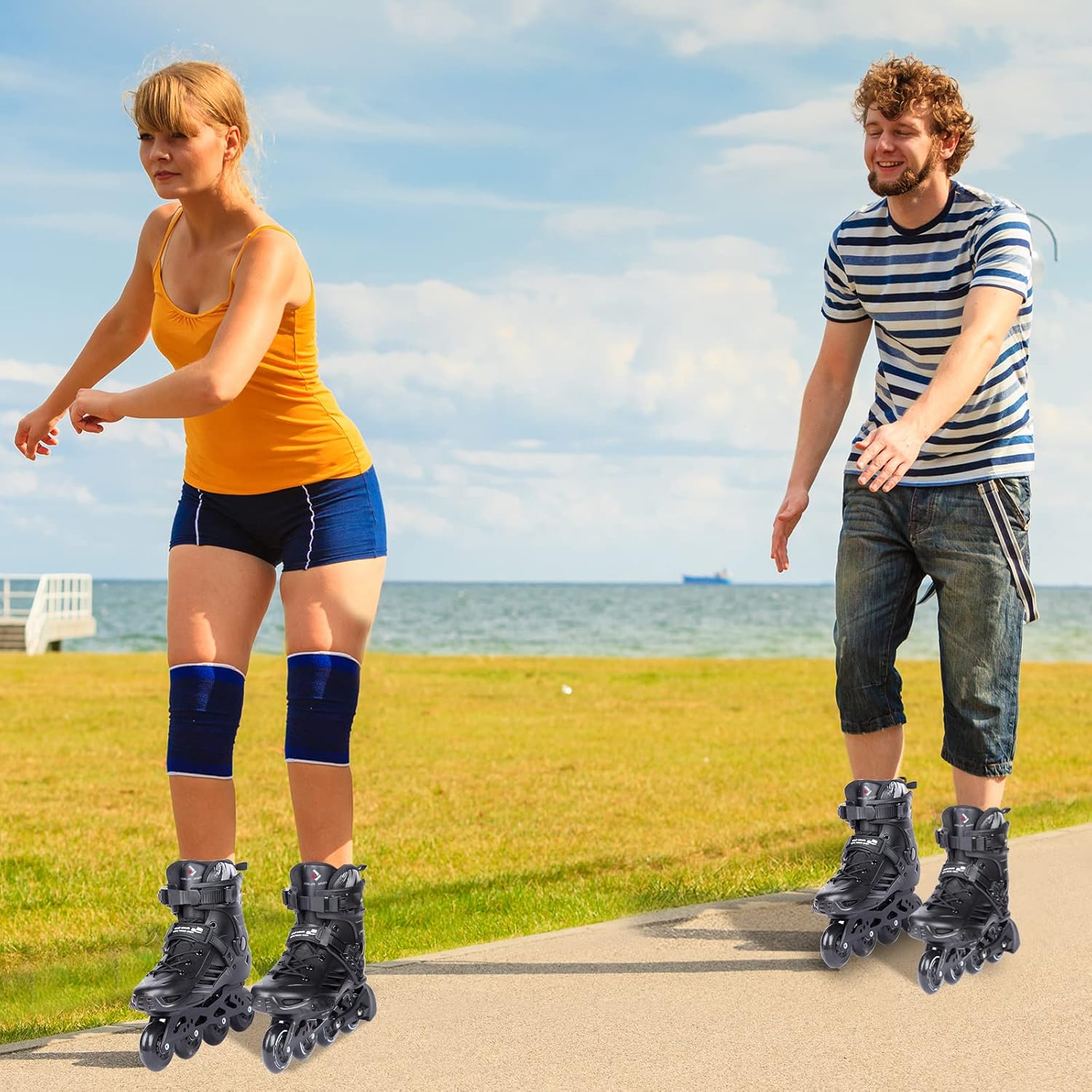 Patines en línea, patines en línea de alto rendimiento para deportes al aire libre para mujeres, hombres y adultos