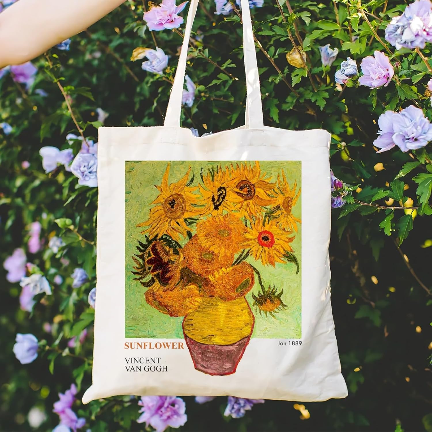 Andeiltech Bolsa de lona estética, bonita, vintage, bolsa de hombro con libro, regalos reutilizables, bolsas de comestibles para mujeres