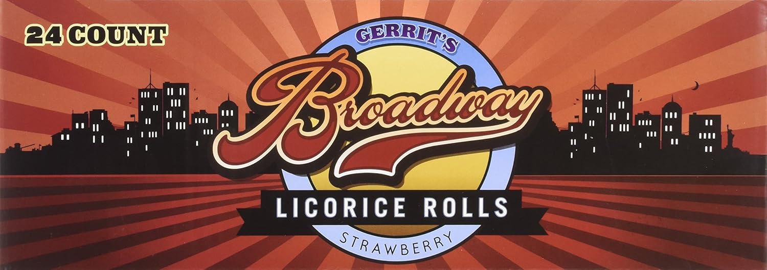 Gerrit ‘s Broadway Rollos de regaliz de fresa 24 unidades