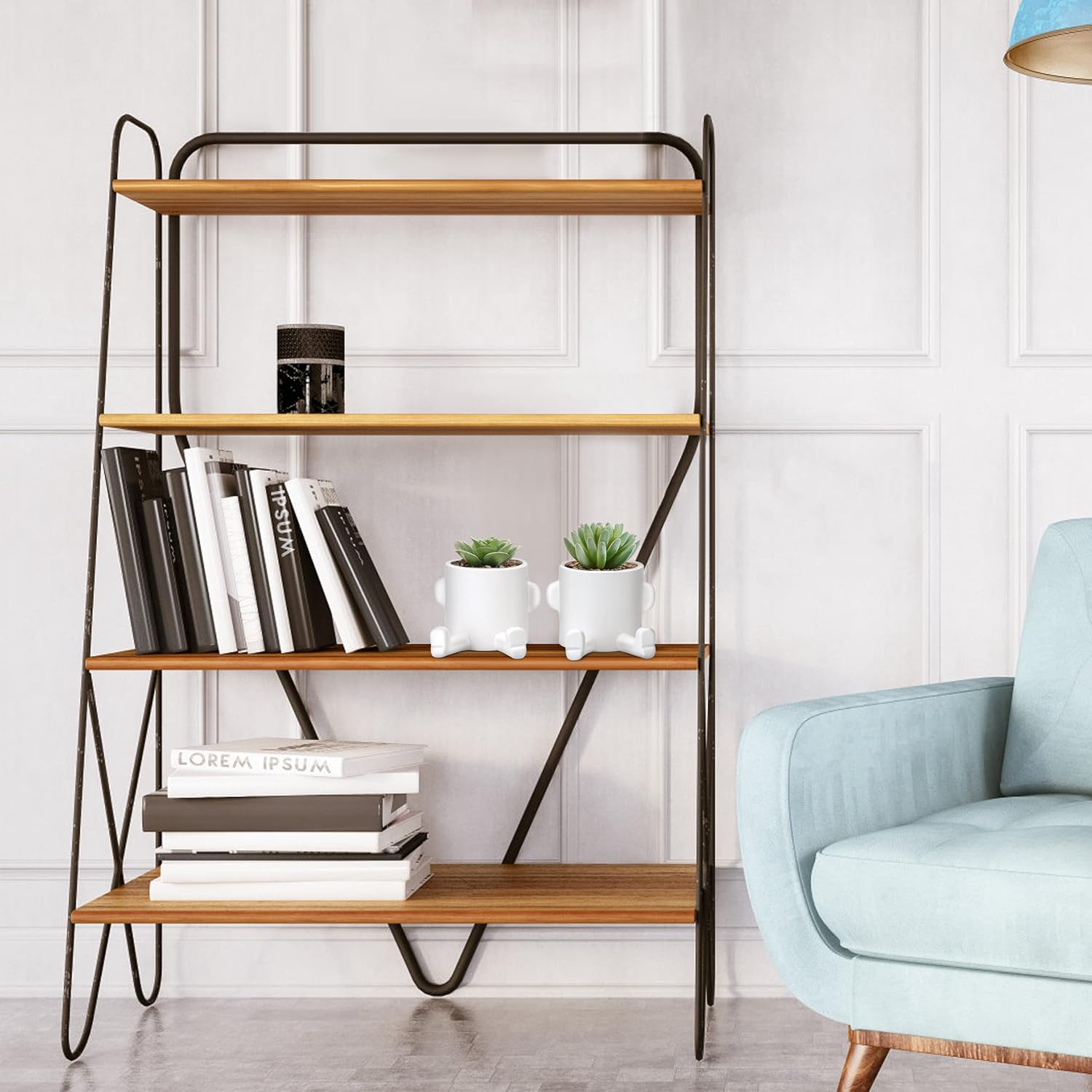 WOODWORD Plantas suculentas falsas de escritorio en blanco macetas de cerámica modernas con forma humana para decoración de escritorio para plantas