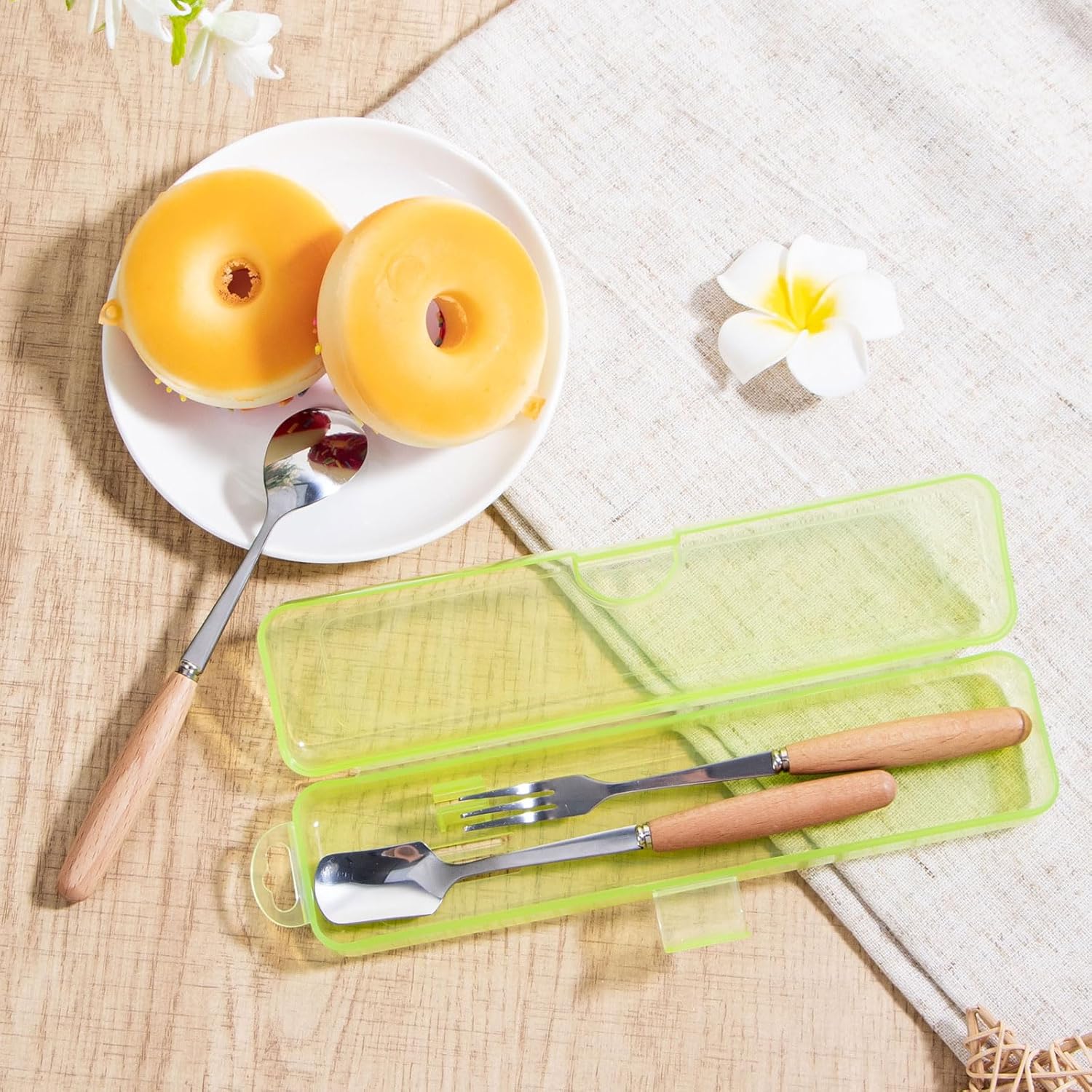 Paquete de 2 fundas para cepillos de dientes, estuche de viaje para cepillos de dientes verde transparente, tamaño de viaje, soporte de plástico