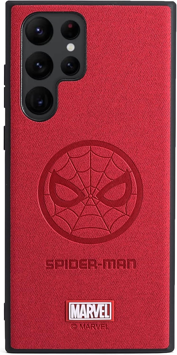 IRON SPIDER Funda para Galaxy S22 Ultra, con personaje de superhéroe Samsung S22 Ultra, funda de piel color rojo araña