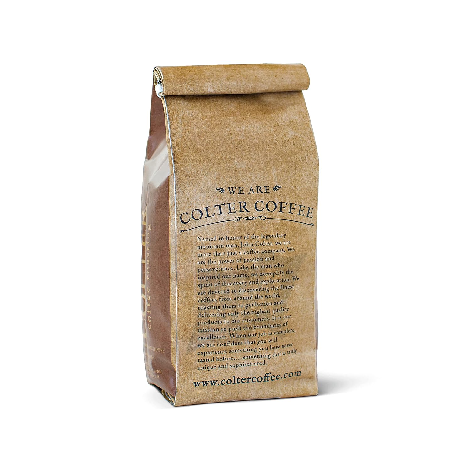 Colter Coffee Roasting, Thunderbolt orgánico, tostado oscuro, 100% café arábica orgánico, comercio justo, grano entero de 12 onzas