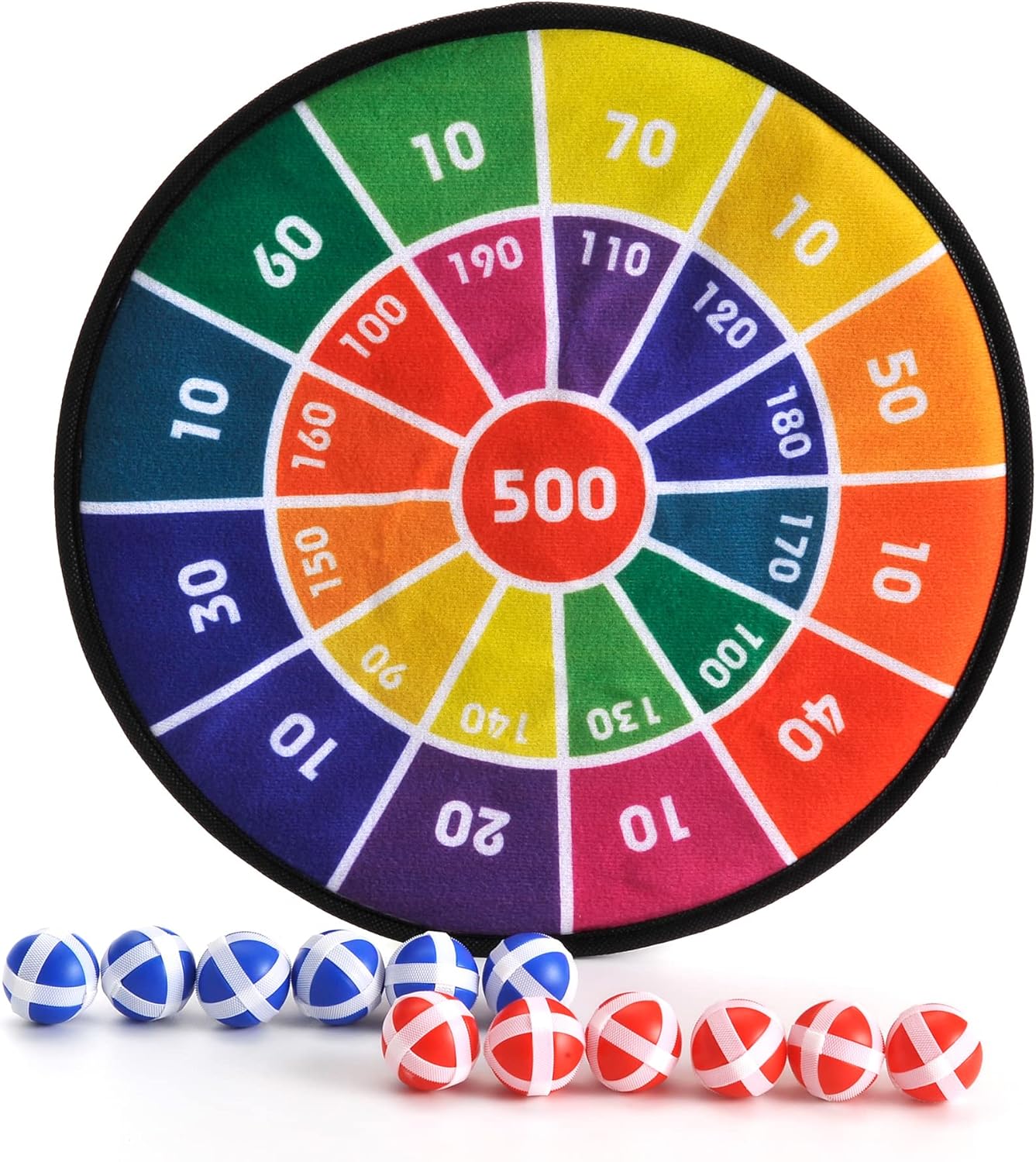 PowerTRC Juego de mesa de dardos para niños con 12 bolas adhesivas  Actividad de juego al aire libre e interior  Ideal para regalos de cumpleaños