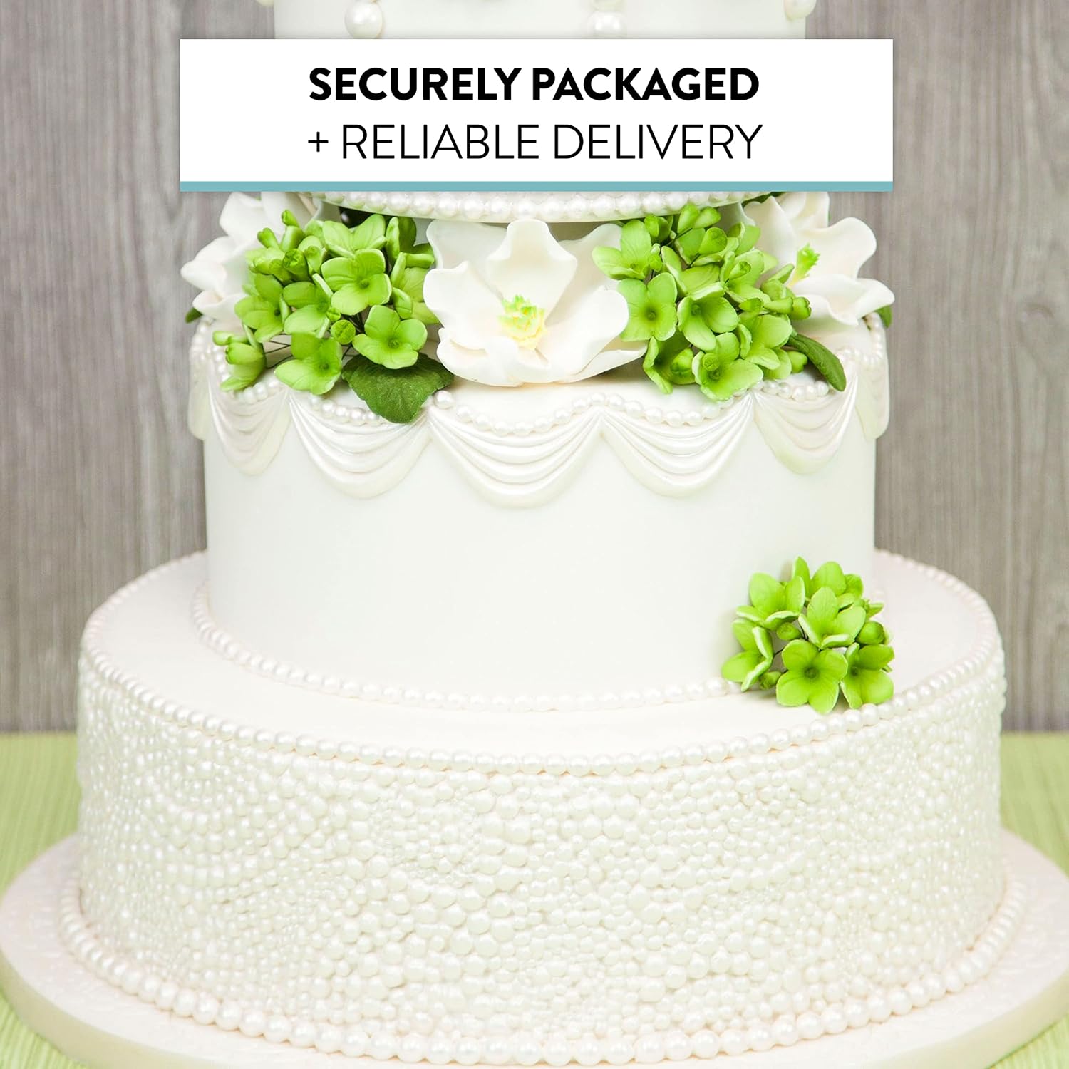 Global Sugar Art Hydrangea Blossoms Sugar Cake Flowers Spray Green, 4 unidades por el chef Alan Tetreault