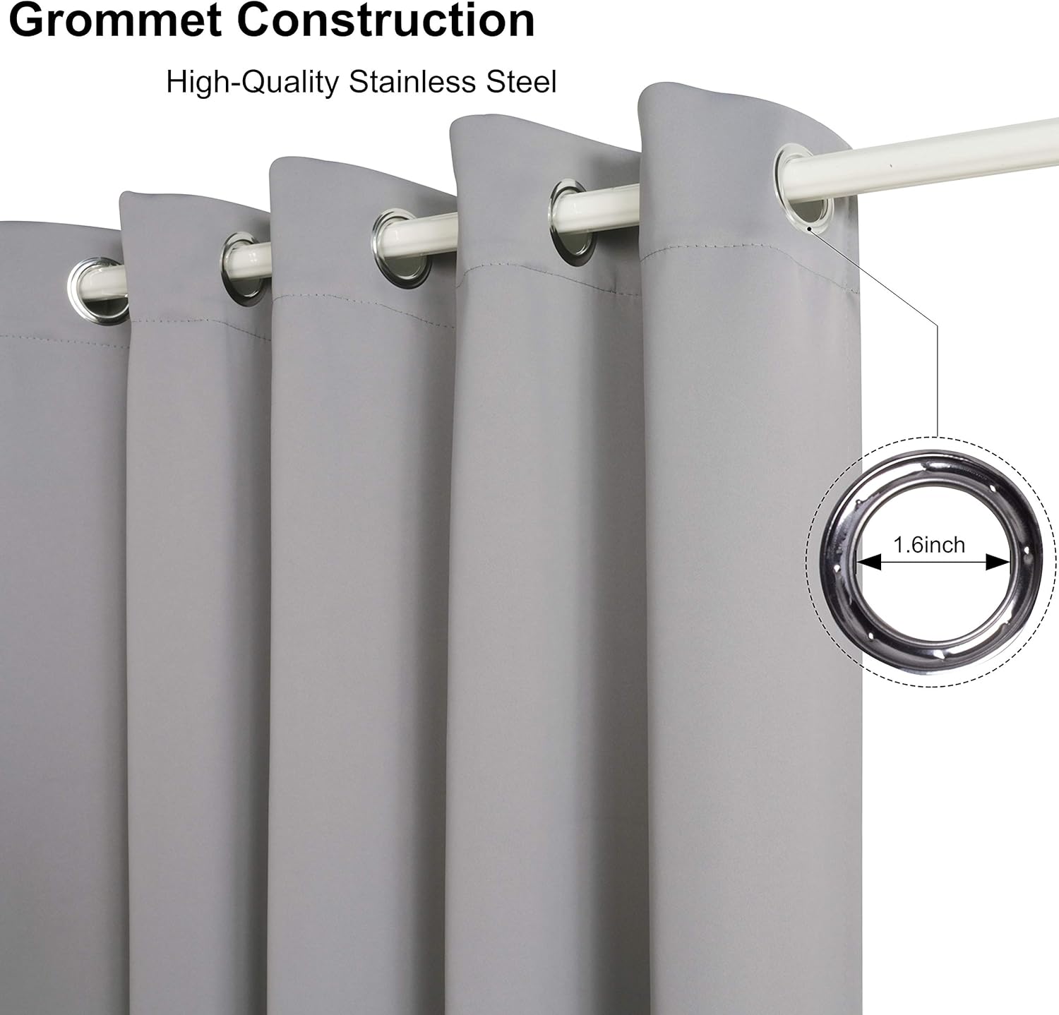 WONTEX Cortinas blackout, división de habitación, para dormitorio y sala de estar, 1 panel