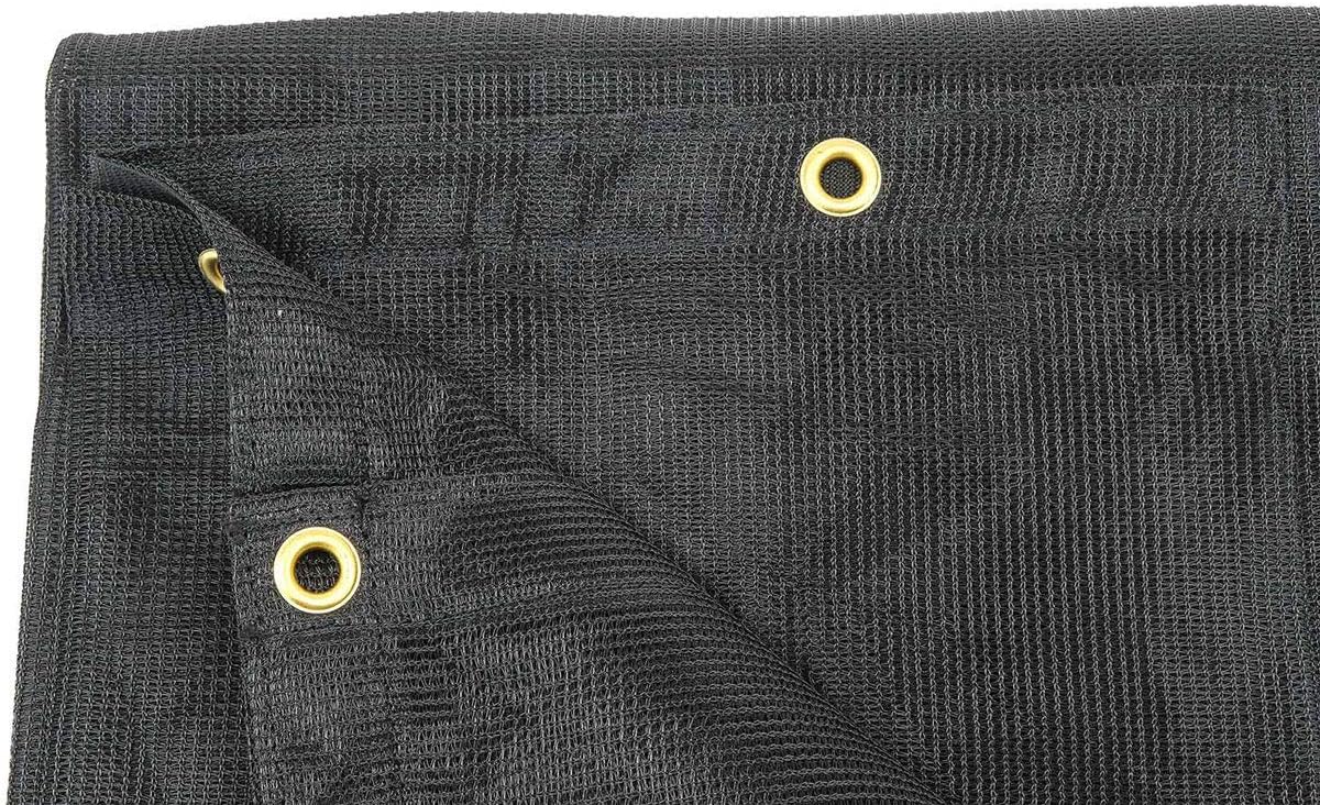 Mytee Products Lona de malla negra de 8 x 10 pies, 90 % sombra, cubiertas de invernadero, protección solar, red de tela para perreras para mascotas