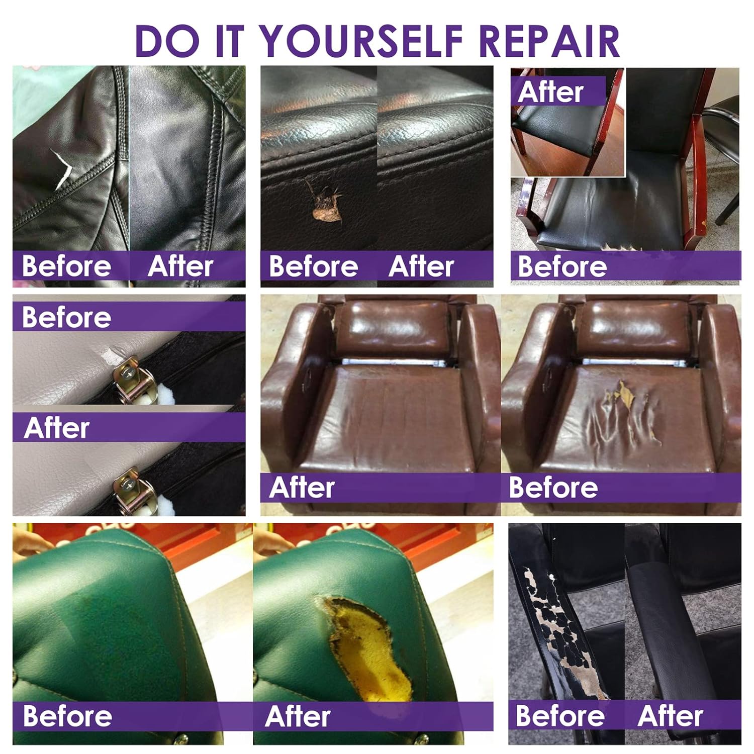 Cinta de parche de reparación de cuero de 4 x 60 pulgadas, cinta autoadhesiva fuerte para muebles, sofás, asientos de automóvil, gabinetes de