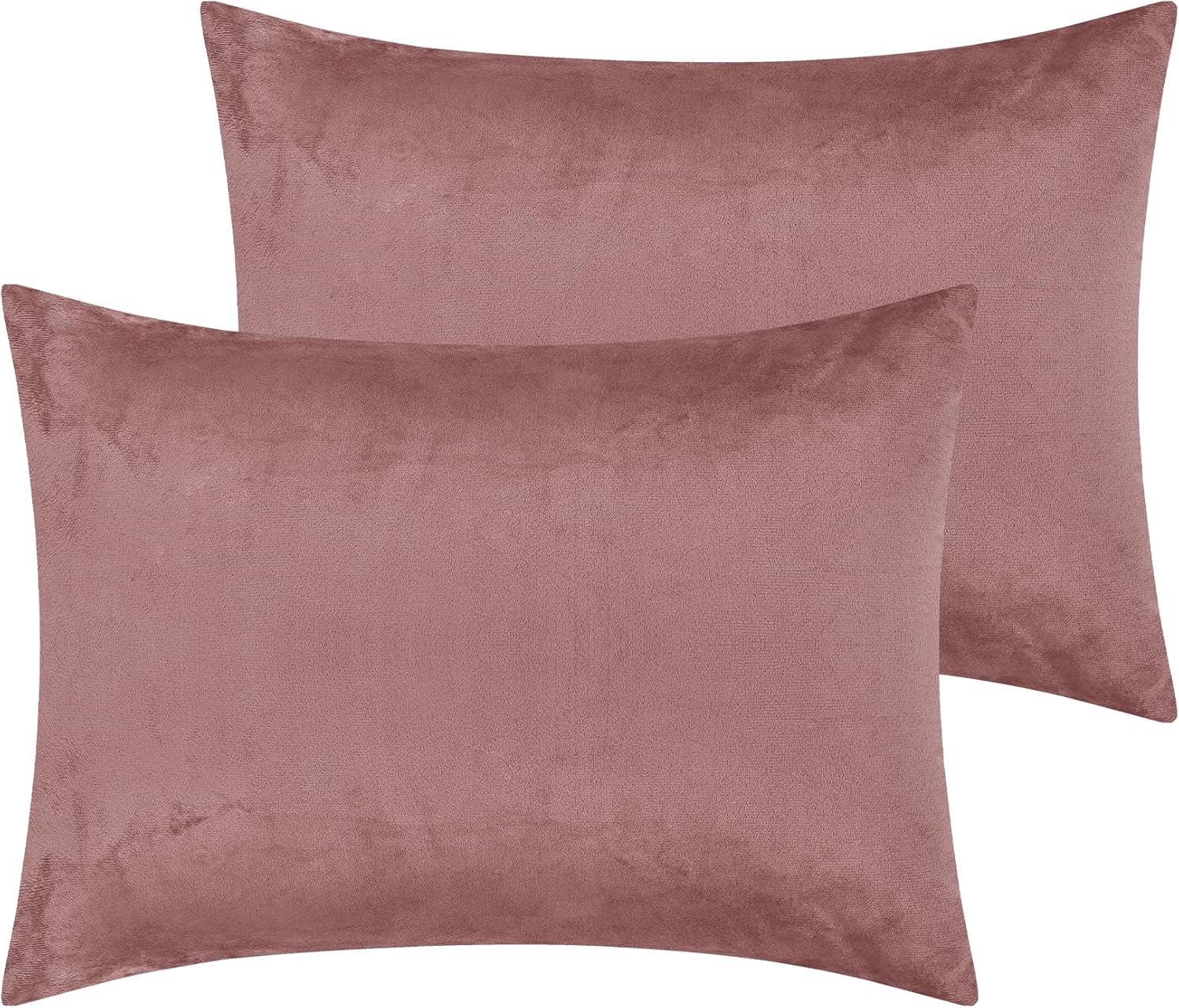 uxcell Juego de 2 fundas de almohada de terciopelo con cierre de sobre, suaves y duraderas, regalos para mujeres Queen (20 x 30 pulgadas), color