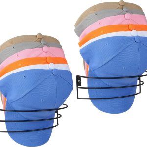 Anrialfu Percheros para gorras de béisbol de pared, 2 paquetes de organizadores de sombreros de metal para gorras de béisbol para almacenamiento de Anrialfu Percheros para gorras de béisbol de pared, 2 paquetes de organizadores de sombreros de metal para gorras de béisbol para almacenamiento de