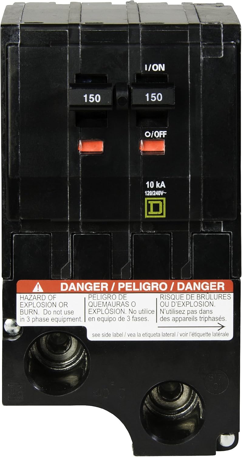 Square D – QO2150 Disyuntor de dos polos de 150 amperios