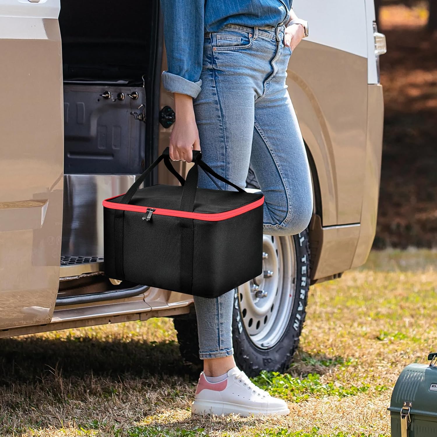Bolsa de compresor de aire compatible con inflador Milwaukee M18 2848-20, caja de transporte de bomba para accesorios de herramientas Milwaukee,
