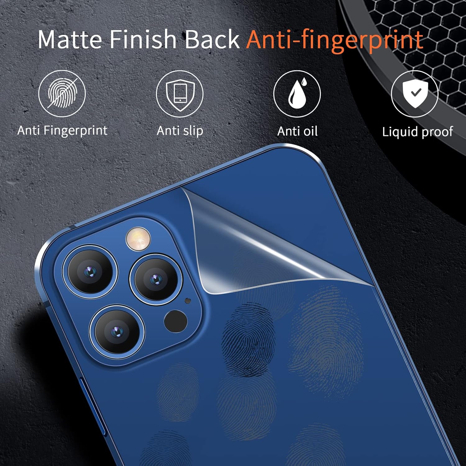 Dataroad – Funda delgada para iPhone 15 Pro Max, 0.008 in, papel fino, funda ligera translúcida con acabado mate, protección trasera de