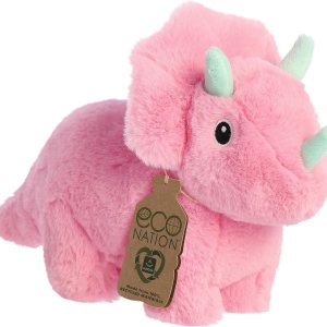 Aurora Eco-Friendly Eco Nation – Animal de peluche ecológico, hecho con materiales reciclados, Trix Triceratops color rosa, 8 pulgadas Aurora Eco-Friendly Eco Nation – Animal de peluche ecológico, hecho con materiales reciclados, Trix Triceratops color rosa, 8 pulgadas