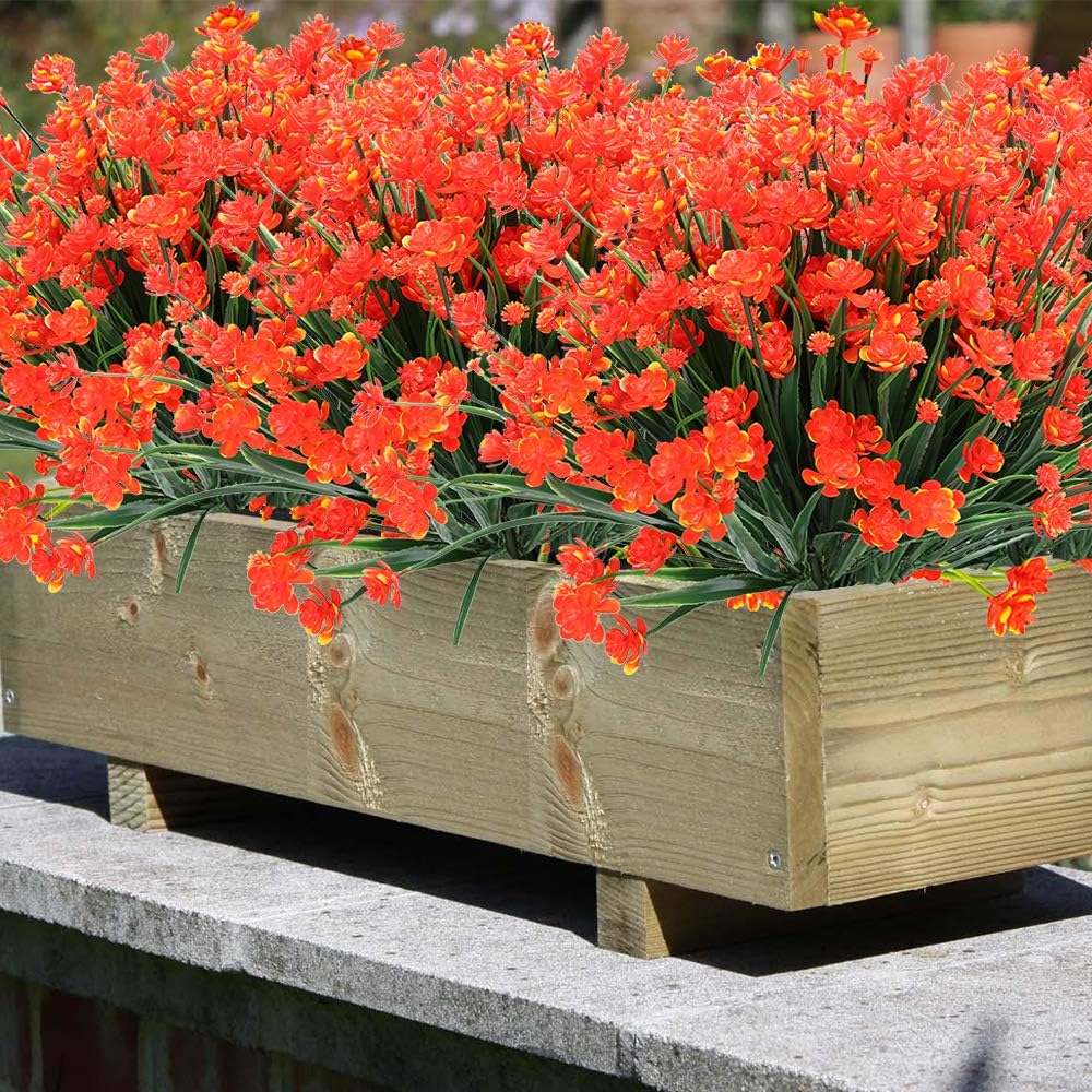 Plantas y flores artificiales para exteriores, resistentes a los rayos UV