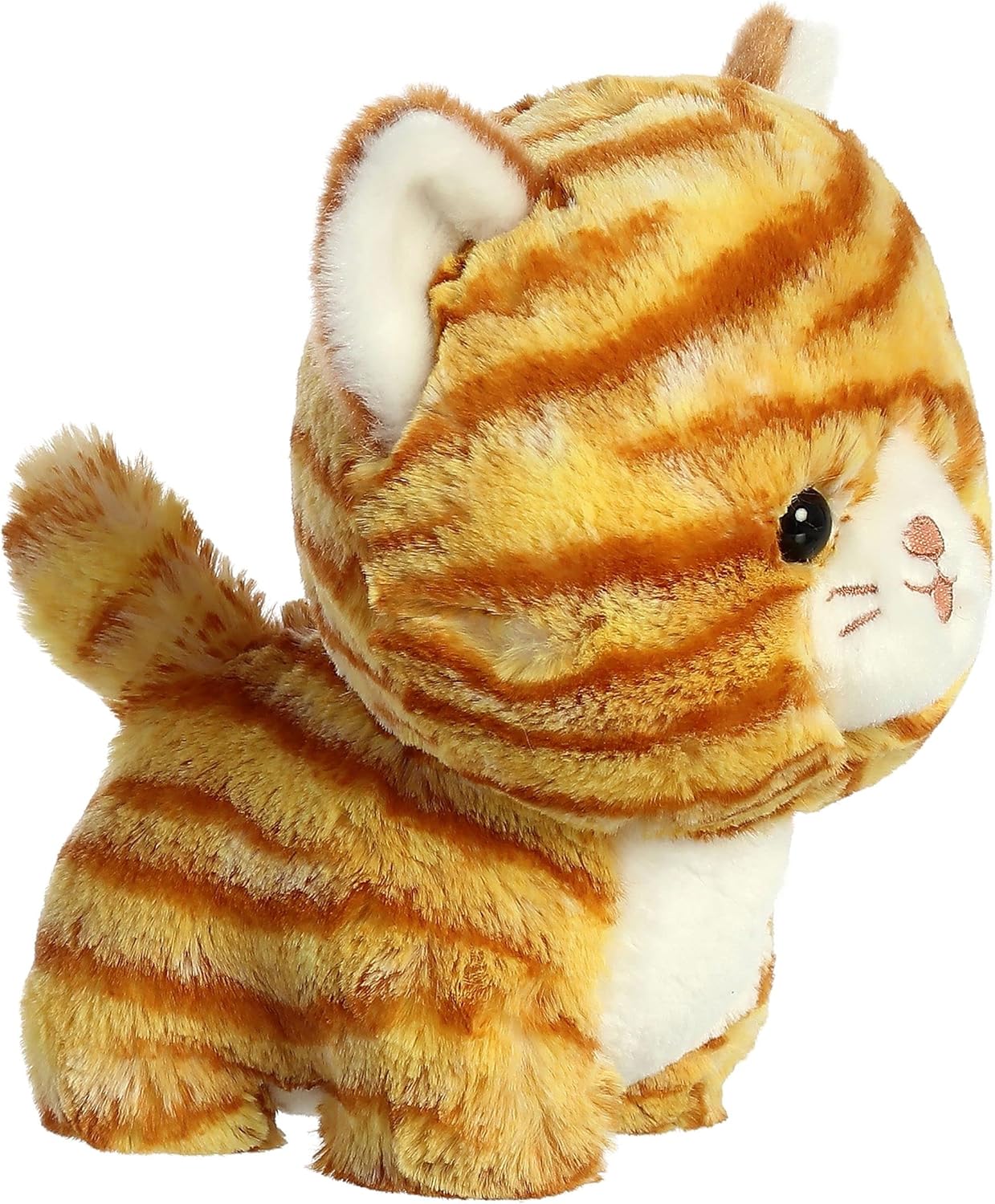 Aurora Playful Teddy Pets – Peluche de gato atigrado naranja, diseño único, juego sin fin, color naranja, 7 pulgadas