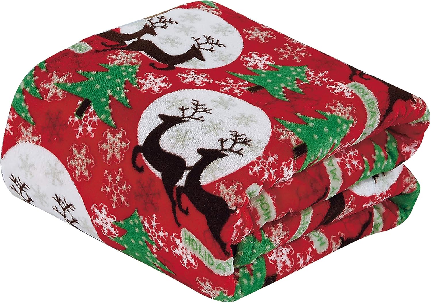 Manta de Navidad Ben&Jonah, perfecta para otoño e invierno. Diseños de Halloween y Navidad para cizallar con amigos y familia. Mide 50.0 x 59.8in y