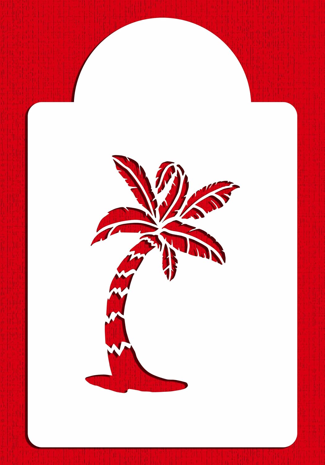 Designer Stencils Plantilla de pastel de palmera, beigesemitransparente