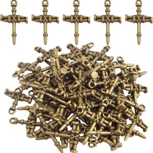 50 dijes de cruz religiosa de bronce antiguo, de aleación vintage, cristiano Jesús, crucifijo, cruz, suministros para manualidades, collares, 50 dijes de cruz religiosa de bronce antiguo, de aleación vintage, cristiano Jesús, crucifijo, cruz, suministros para manualidades, collares,