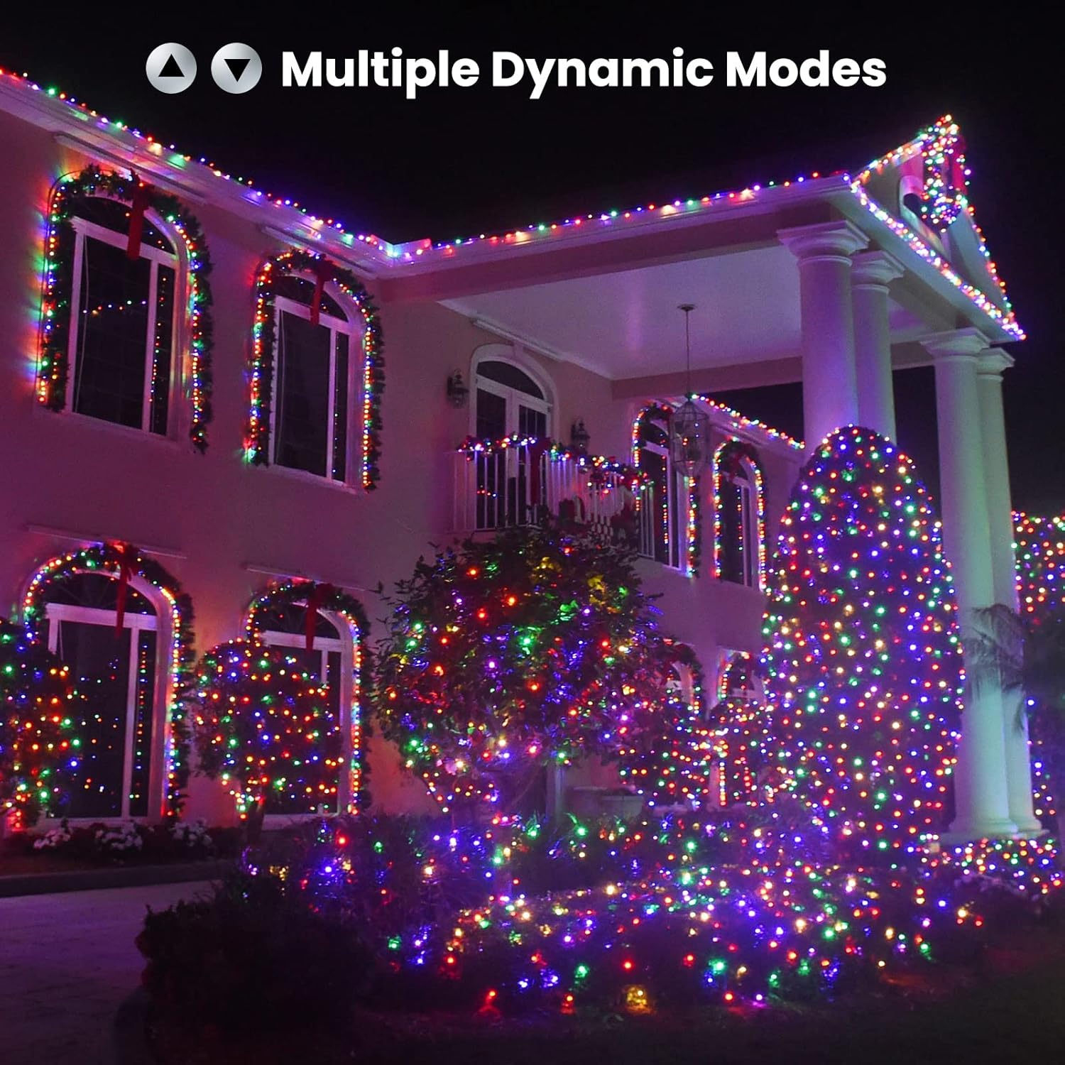 Brizled Luces LED de Navidad que cambian de color, cadena de 100 luces con control remoto, luces decorativas RGB regulables para corona de Navidad y