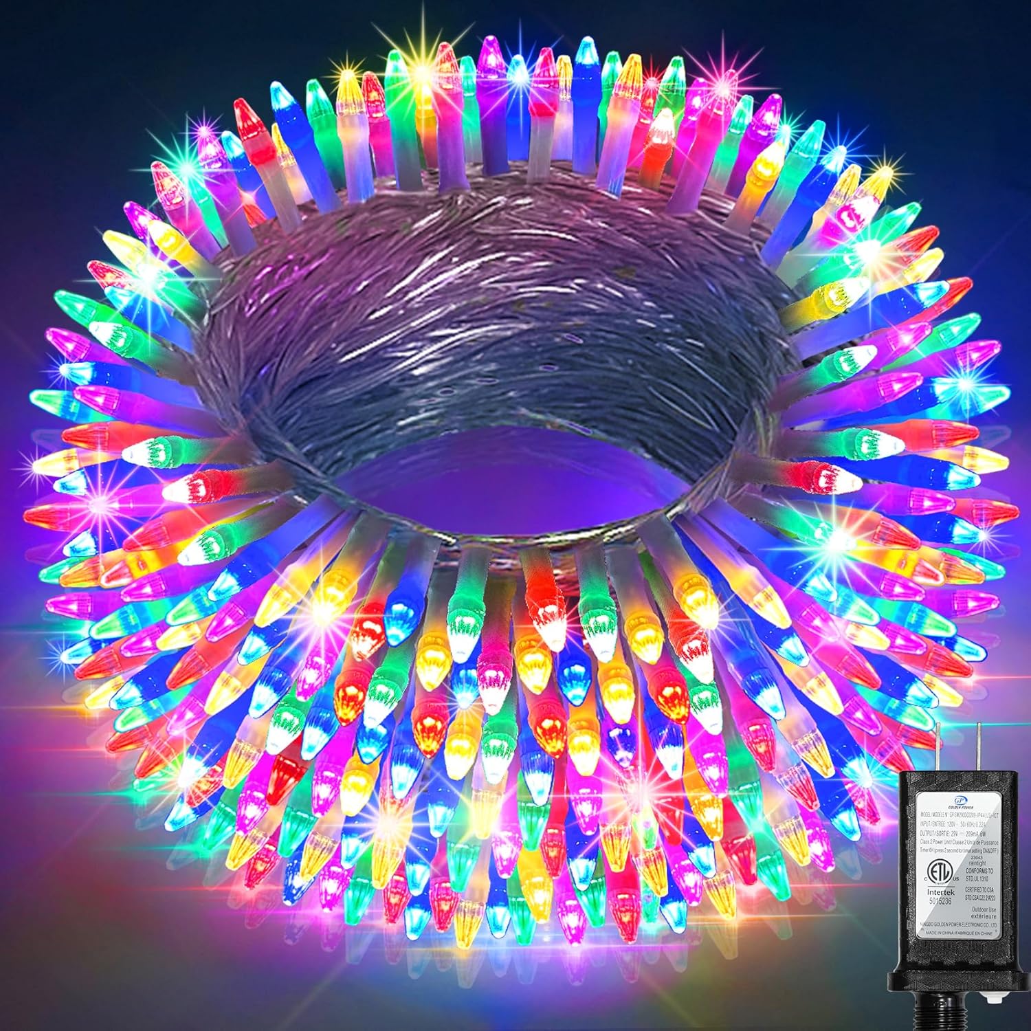 1300 luces LED de Navidad de 492 pies para exteriores, 8 modos de iluminación, cadena de luces de hadas, luces impermeables para árbol de Navidad