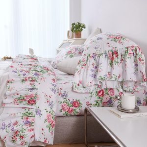 Queen’s House, sábanas de impresión floral (4 piezas). Queen’s House, sábanas de impresión floral (4 piezas).