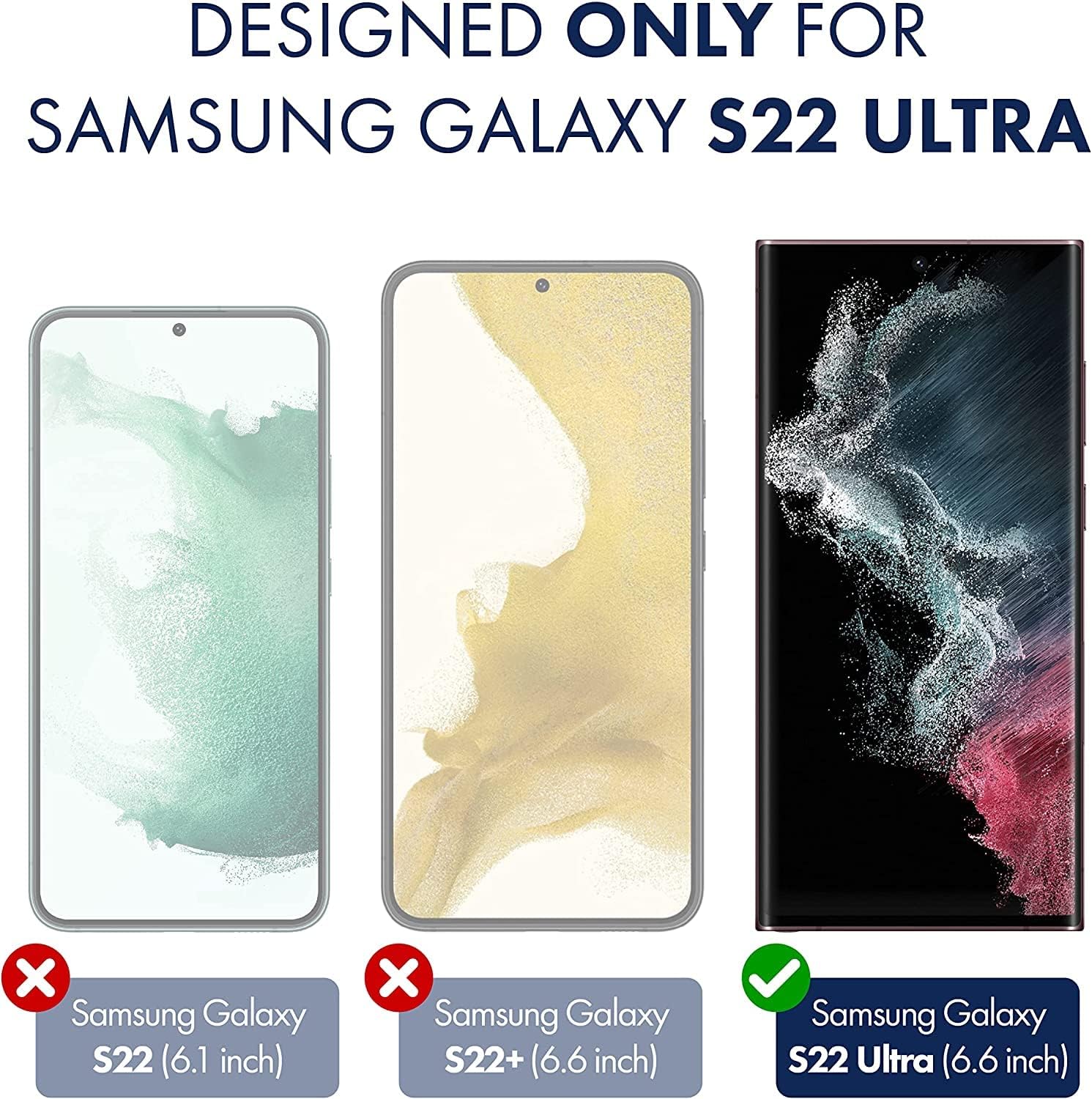 ArmorSuit Paquete de 2 protectores de lente de cámara de vidrio templado para Samsung Galaxy S22 Ultra Clear MilitaryShield Ultra Clear – 2 unidades