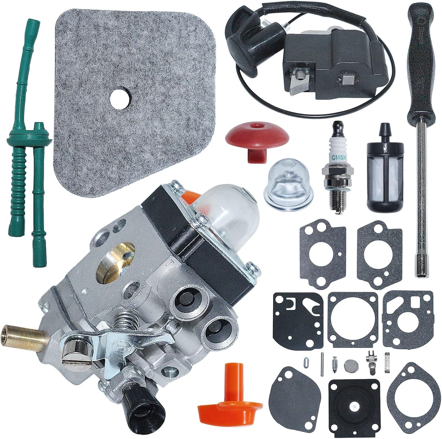 Para Stihl FS90 FS87 FS100 HT100 HT101 HL100 HL90 FS130, carburador con kit de alimentación, 41801200610 41801200611 41801200613