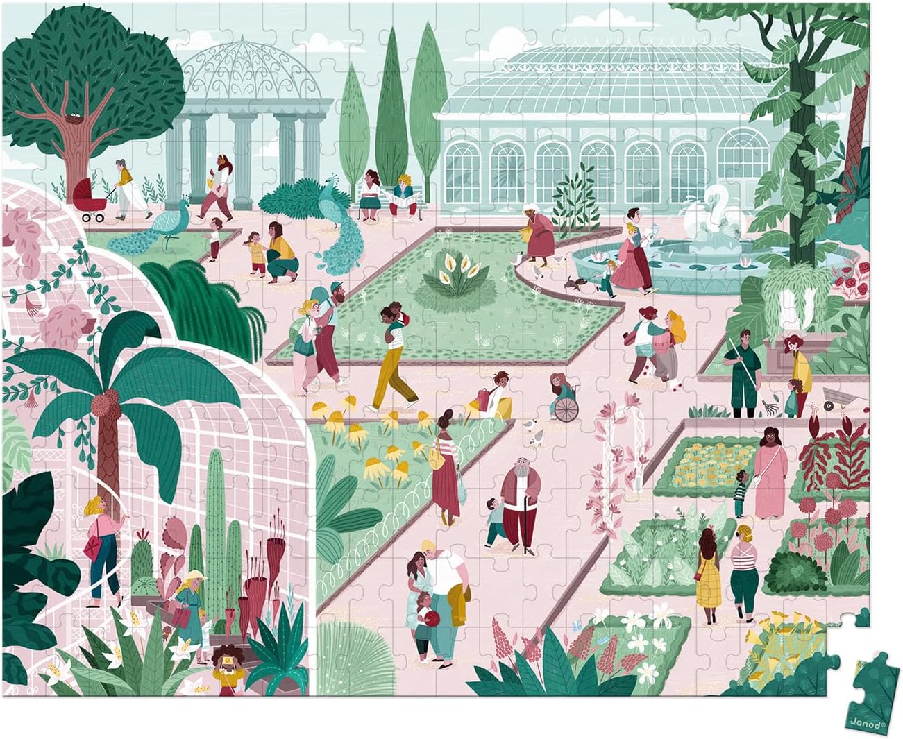 Janod Rompecabezas de jardín botánico de 200 piezas – A partir de 7 años – J02672