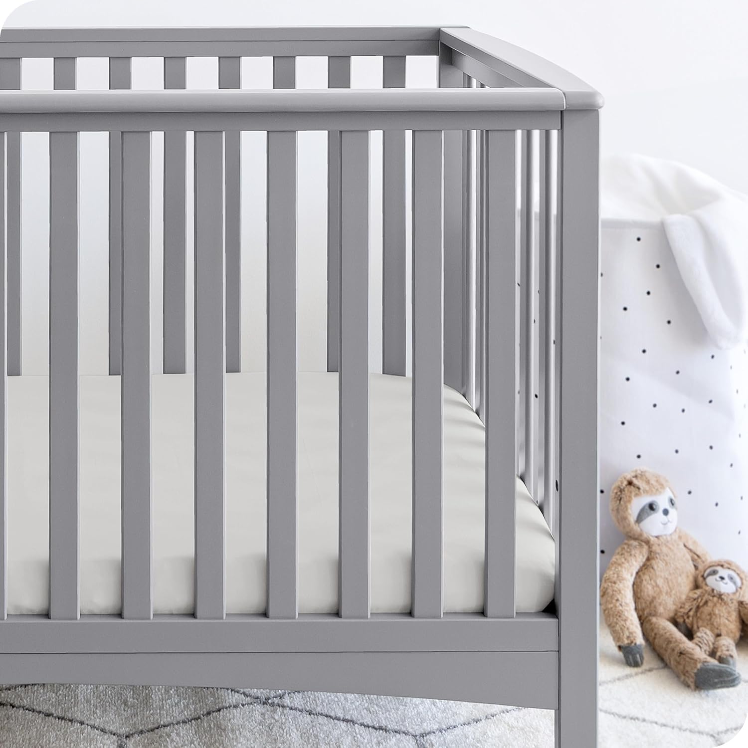 Bare Home Paquete de 3 sábanas bajeras para cuna, microfibra ultrasuave 1800 de primera calidad, transpirable, sábana de bebé, para niños y niñas,