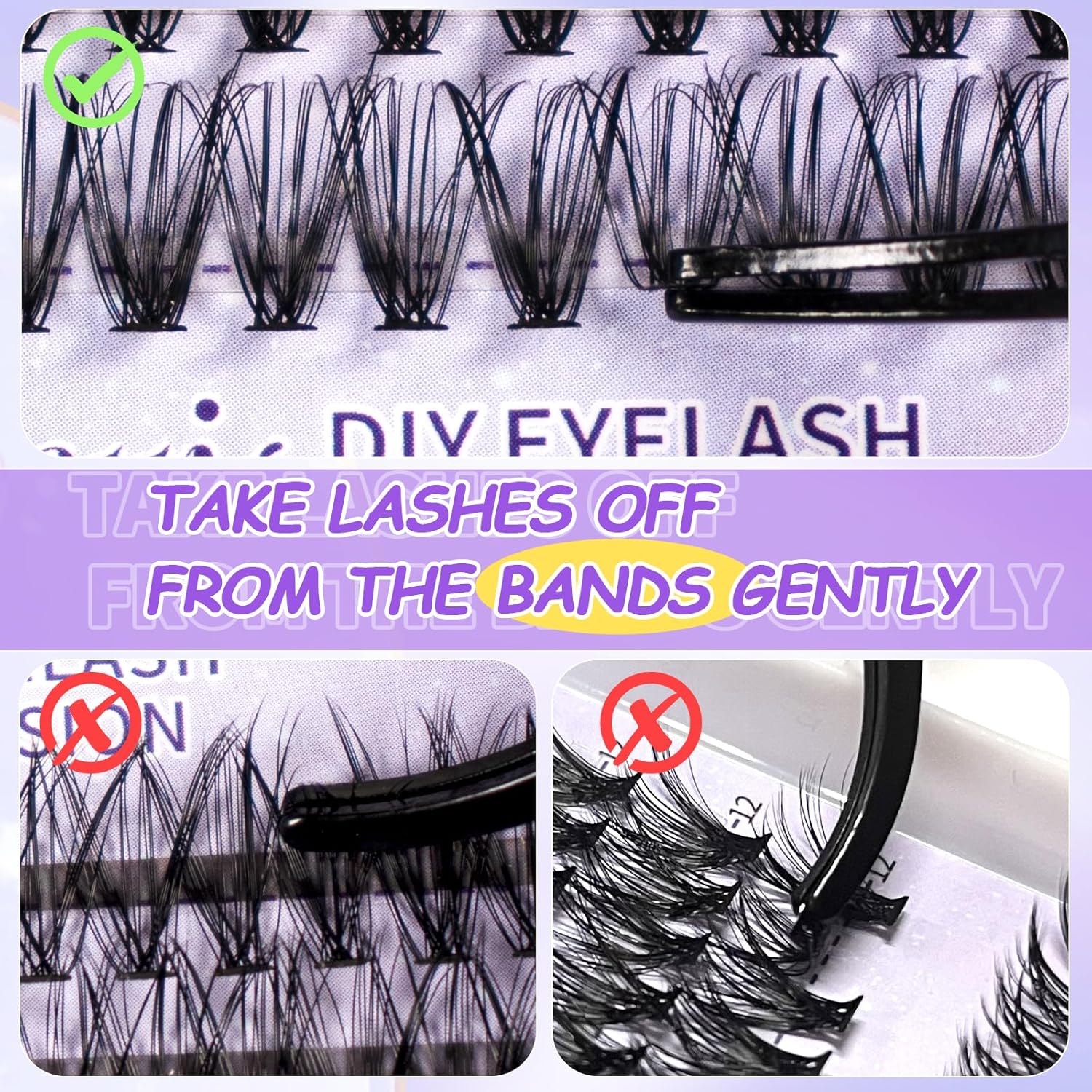 Kit de extensión de pestañas, 280 piezas, kit de elevación de pestañas individuales, kit de extensión de pestañas postizas, extensión de pestañas