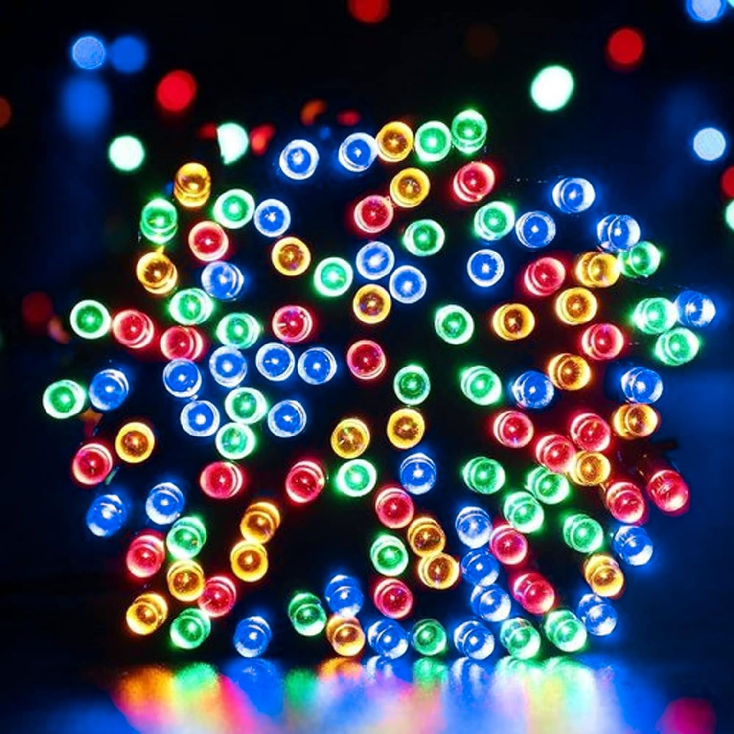 Dazzle Bright – Guirnalda de 300 luces LED para Navidad, de 100 pies con 8 modos, impermeables, conectables, cable verde, decoraciones para