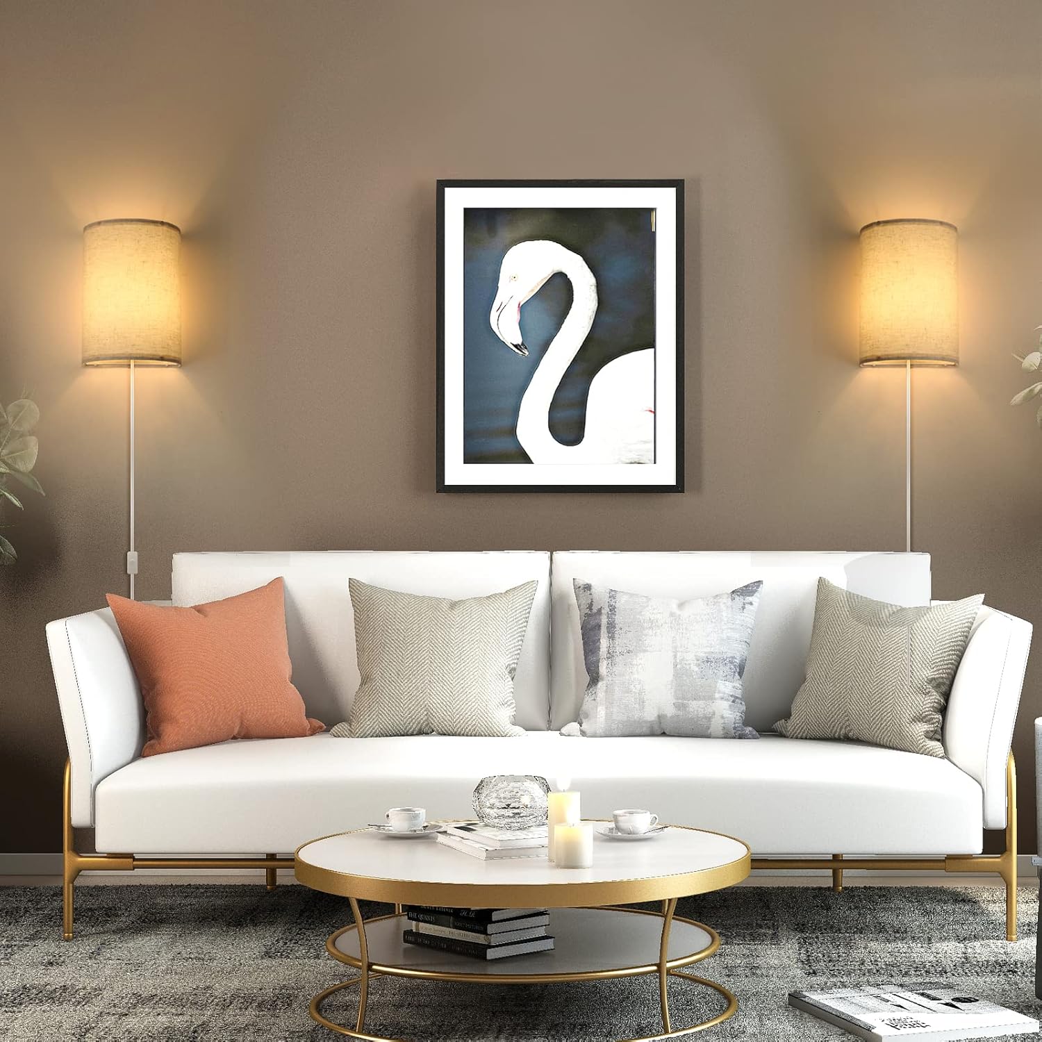 Aplique de pared enchufable, 3 colores, juego de dos, lámpara de pared industrial con cable de enchufe, accesorio rústico, interruptor de