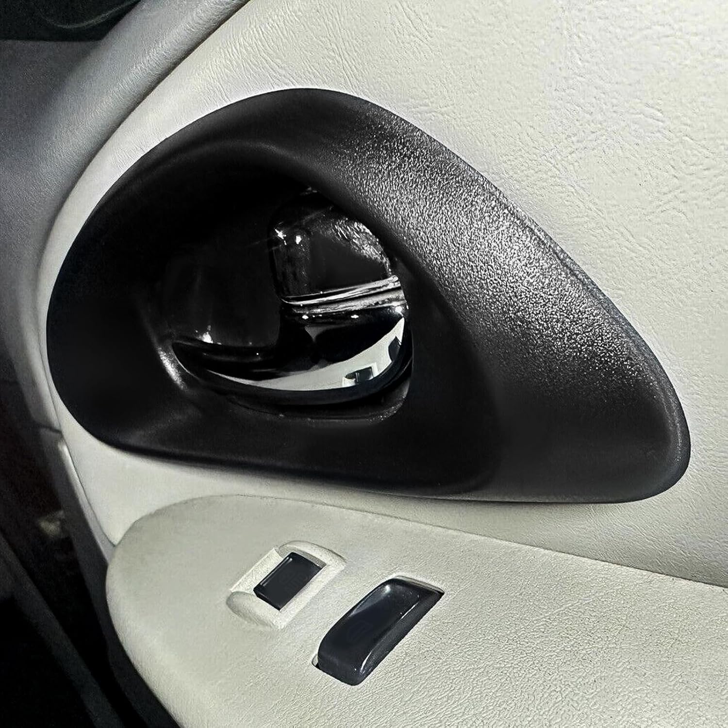 ECOTRIC Manija de puerta con biseles interiores compatibles con Chevrolet Trailblazer 2002-2009 Par Driver Passenger RH LH Negro Izquierdo Derecho