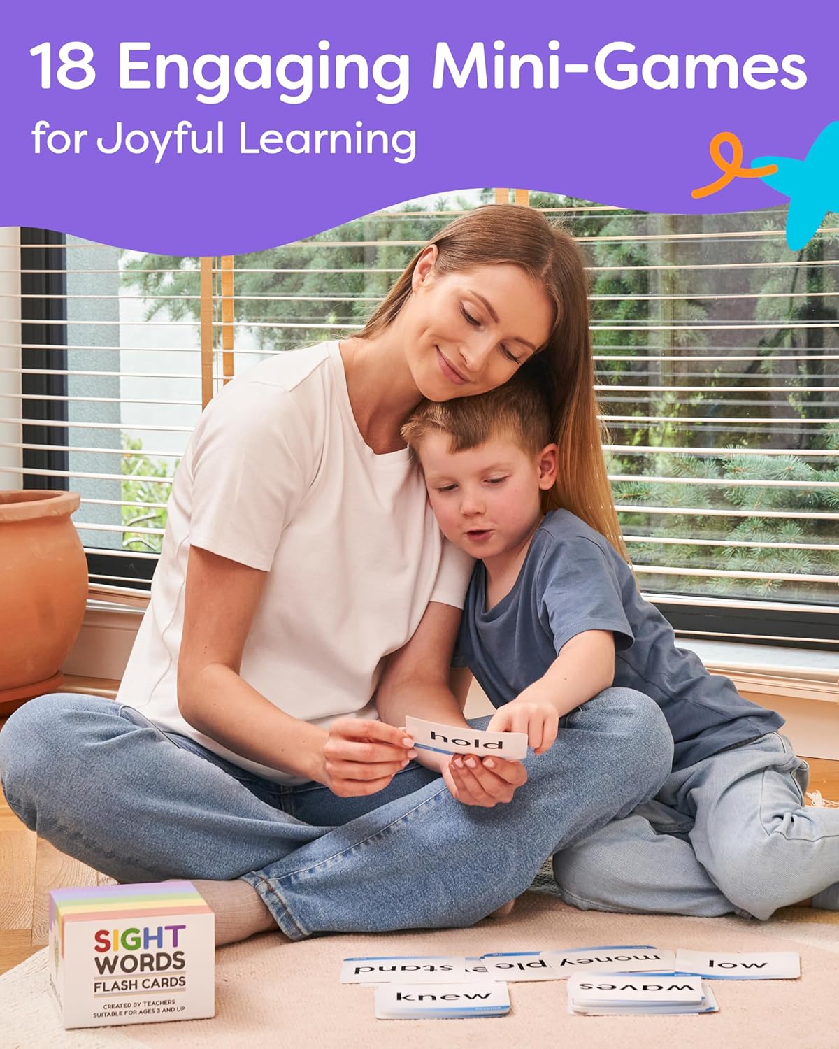 Sight Words Flash Cards Kindergarten Educación de 1er a 4 grado – 600 palabras de la lista de palabras a la vista de Dolch y Fry’s en tarjetas flash