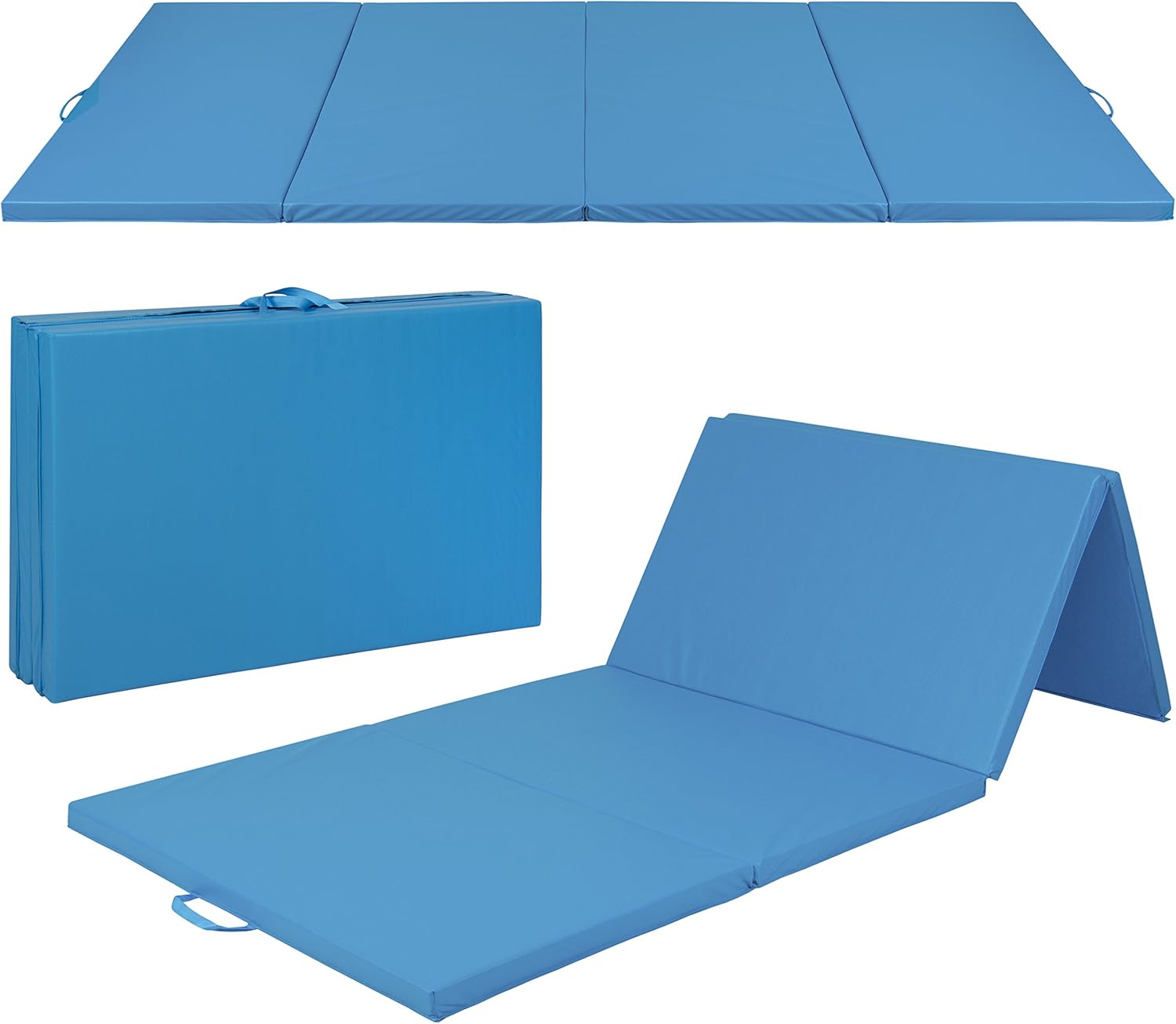 Tapete para yoga 4pulgadasx10pulgadas x 2″, para ejercicio, Gimnasia, Plegable, tapete para yoga y estiramiento