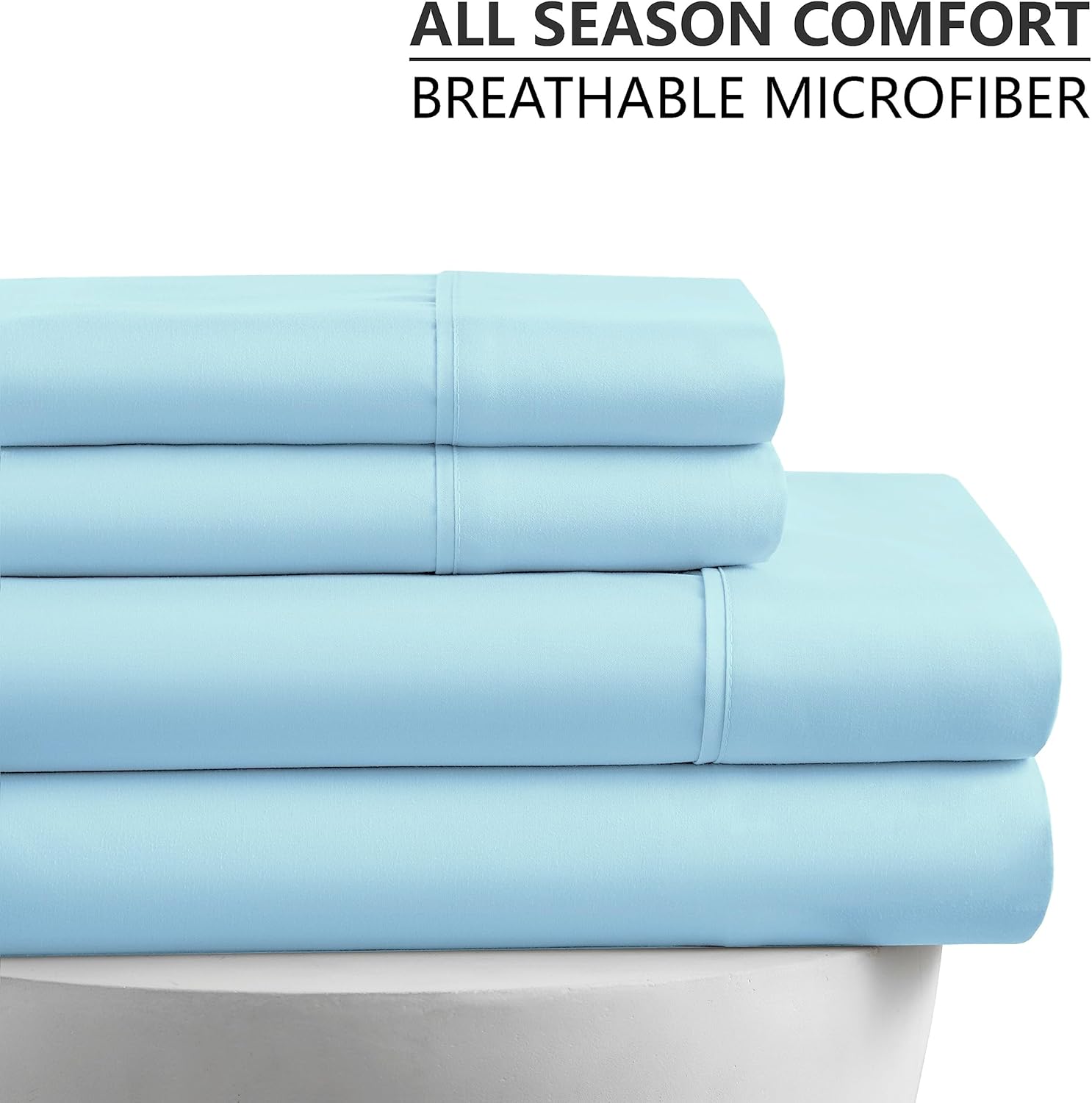 American Home Collection Juego de sábanas de 4 piezas tamaño Queen, microfibra extrasuave, transpirable, resistente a las arrugas y a la