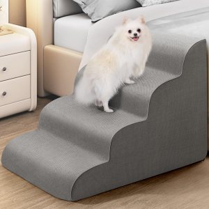 Gimars Escaleras más altas para perros Samll para cama de 20 pulgadas de alto, escalones para perros de 4 escalones para sofá cama alta, sofá de Gimars Escaleras más altas para perros Samll para cama de 20 pulgadas de alto, escalones para perros de 4 escalones para sofá cama alta, sofá de