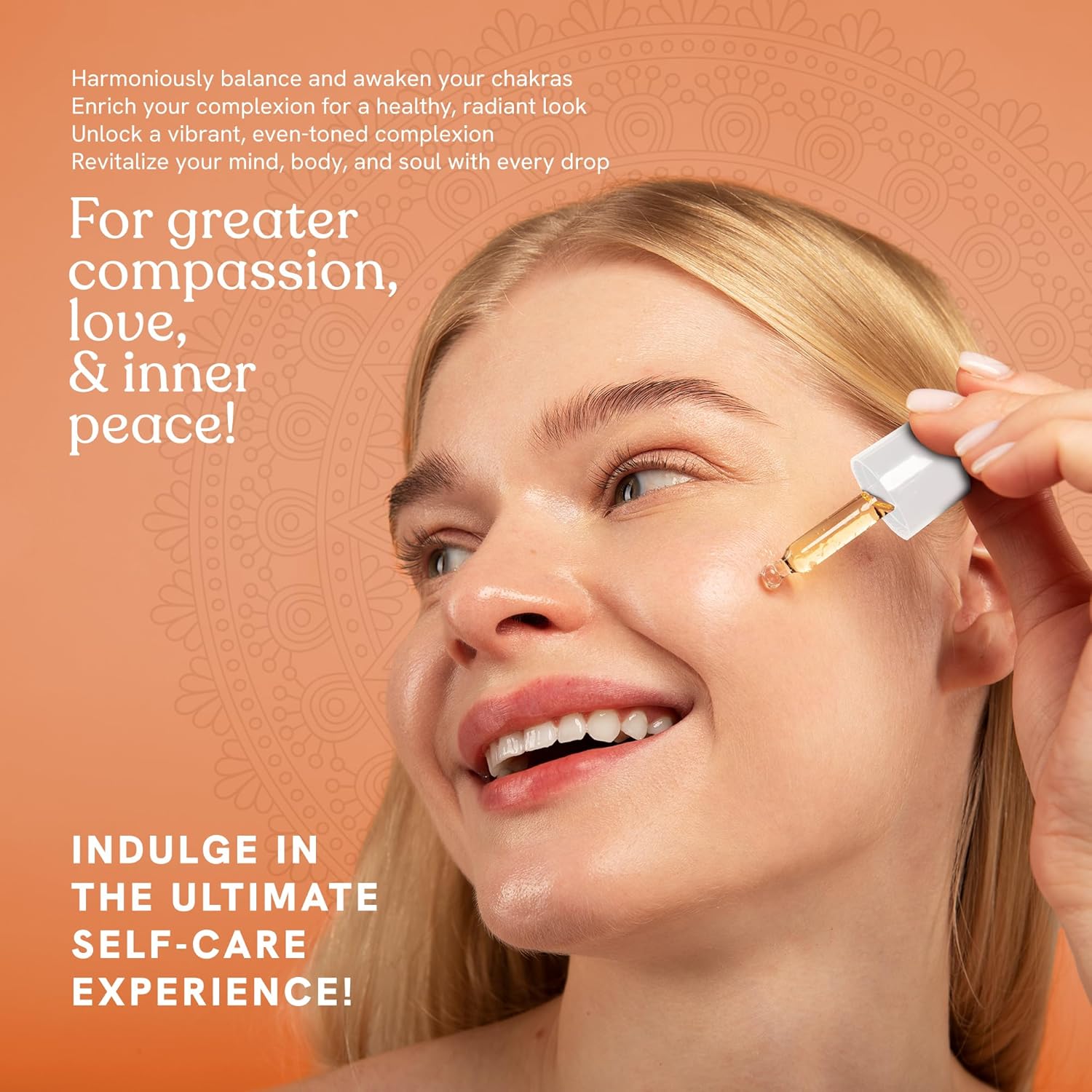 Sacral Chakra – Suero facial de mezcla de aceites esenciales, suero hidratante natural y orgánico para cara con girasol, argán, albaricoque, romero,