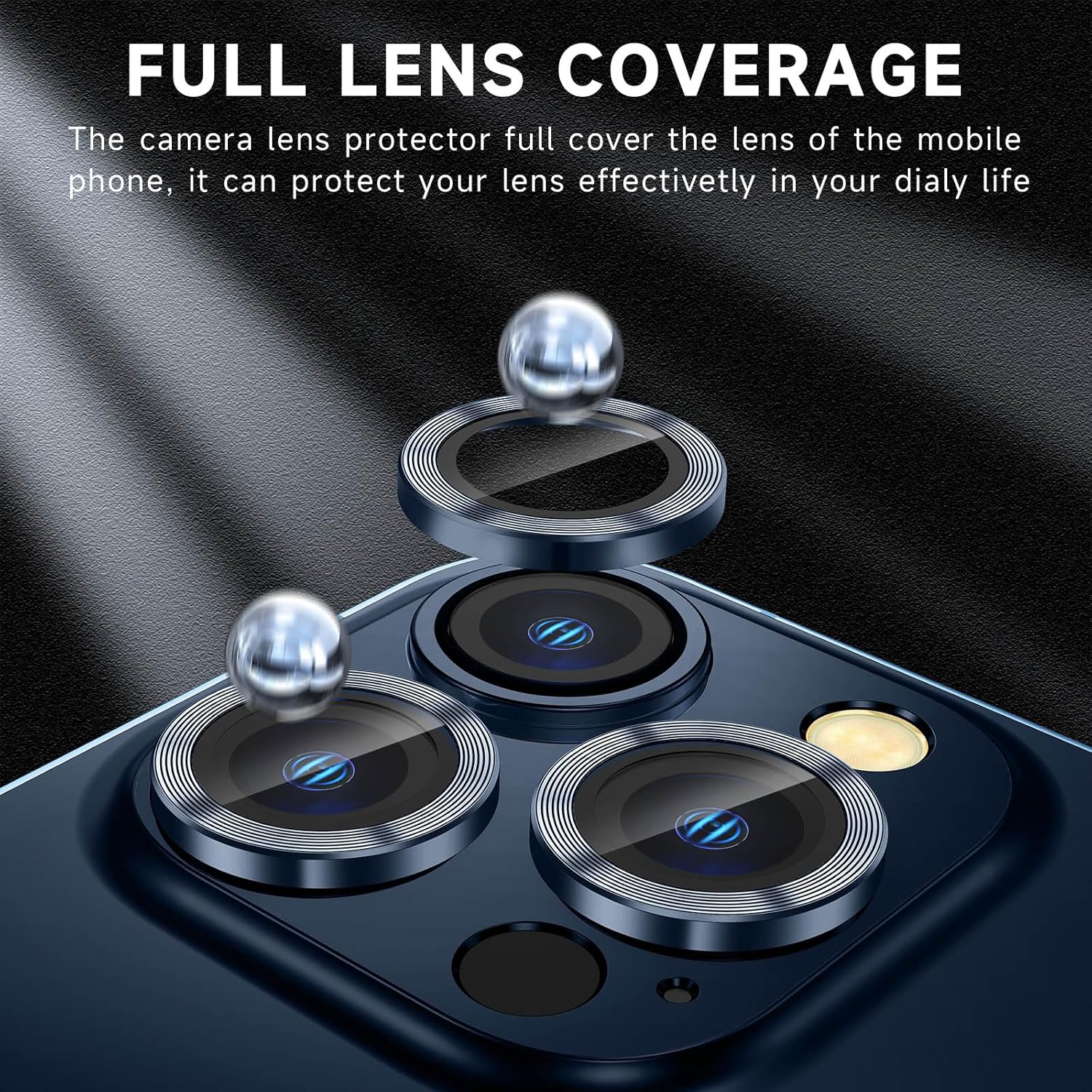 3+1 para iPhone 15 Pro MaxiPhone 15 Pro Protector de lente de cámara, vidrio templado 9H anti rayones Ultra HD, cubierta protectora de pantalla de