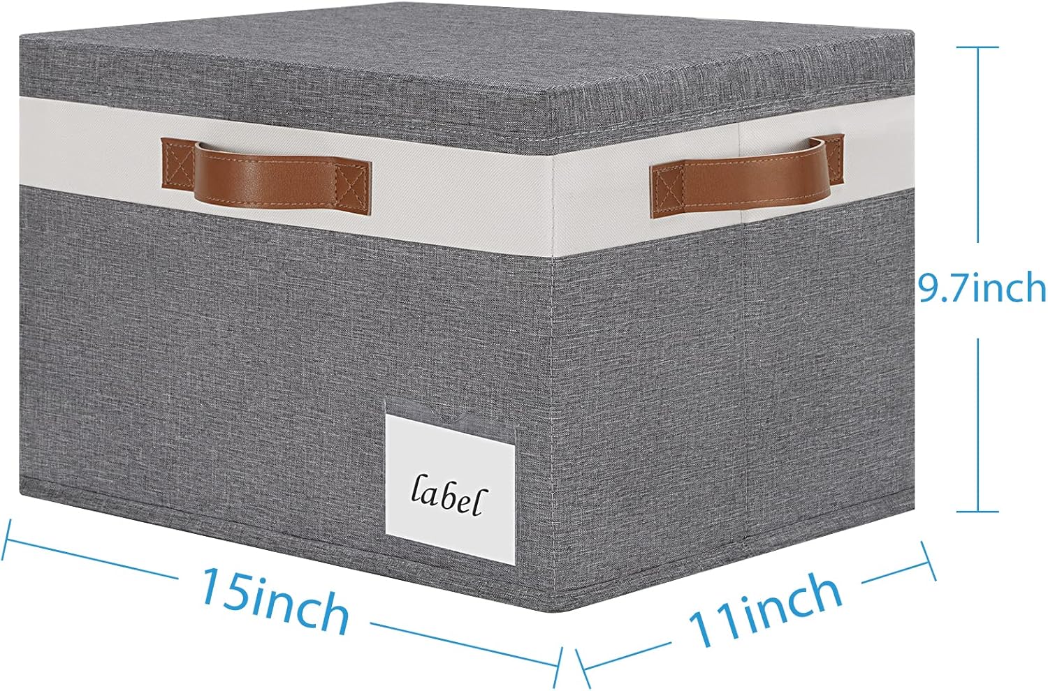 Contenedores de almacenamiento grandes con tapas, cestas de almacenamiento plegables de tela con tapas, cajas de almacenamiento resistentes con