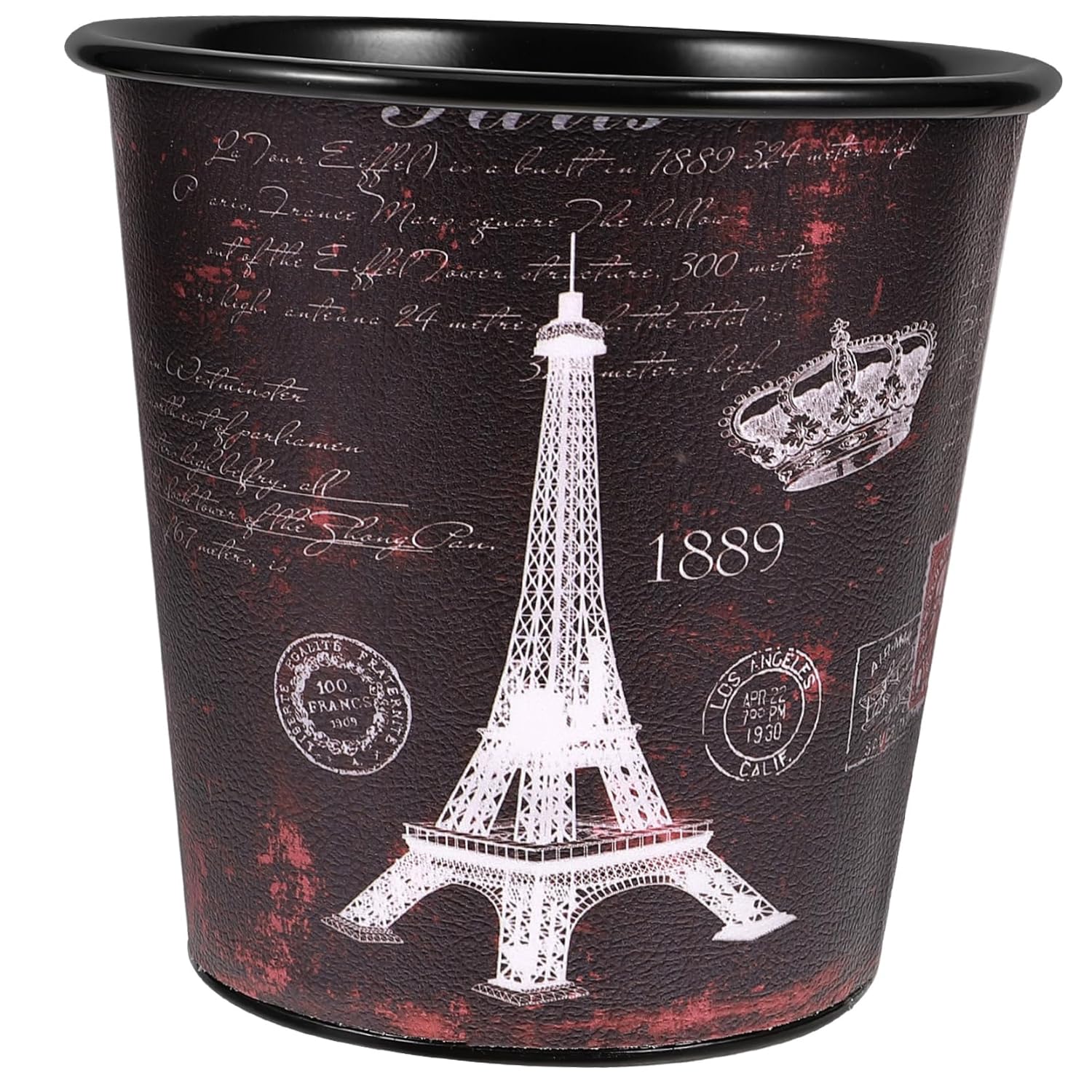 Cabilock Bote de basura retro para sala de estar, cesta de basura para escritorio, papelera de escritorio, encimera, papelera, escritorio, cesta de
