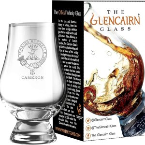 GLENCAIRN CLAN CAMERON MARCA WHISKY GLASS EN CARTÓN DE REGALO GLENCAIRN CLAN CAMERON MARCA WHISKY GLASS EN CARTÓN DE REGALO