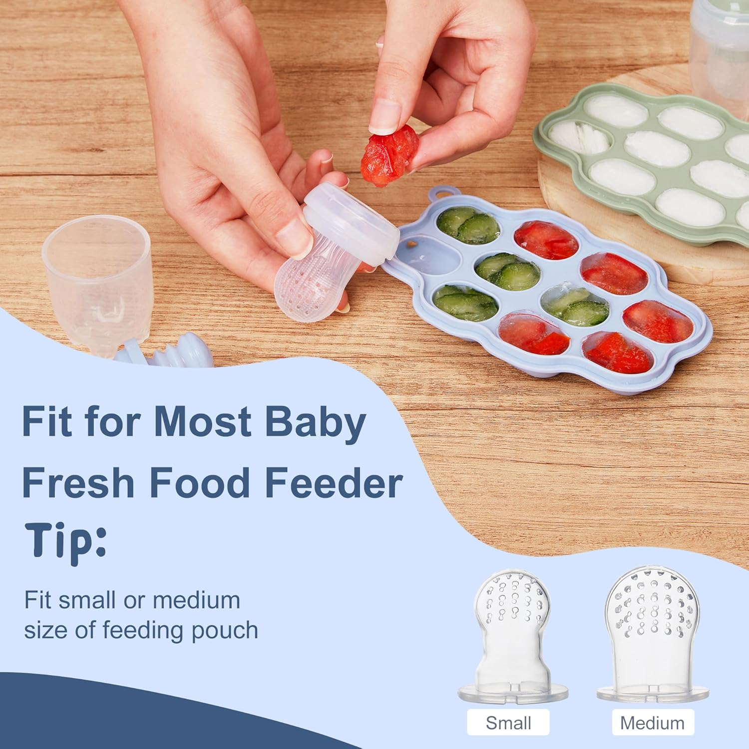 KingKam – Moldes para paletas de leche materna (paquete de 3), bandeja de silicona para congelador, bandeja para alimentador de alimentos para
