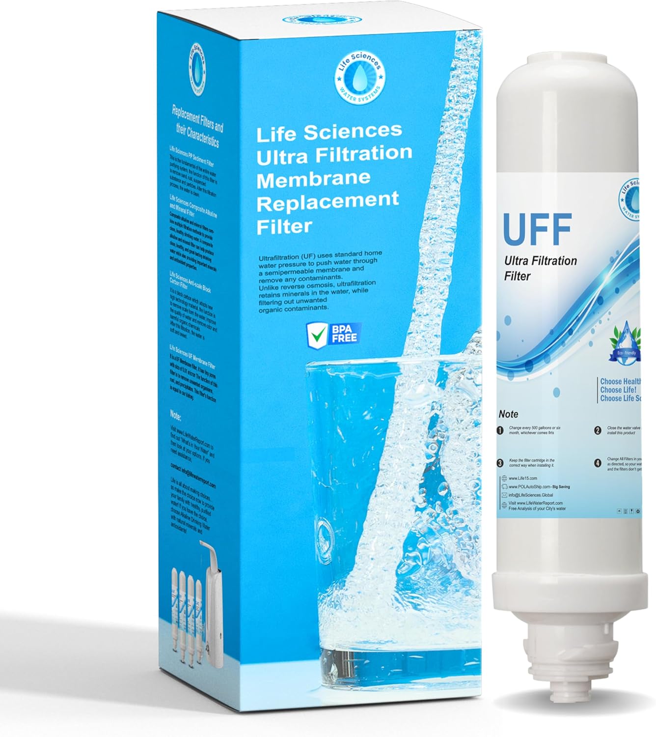 Life Sciences Ultra Filtro de reemplazo de membrana de filtración para sistema de agua alcalina de encimera